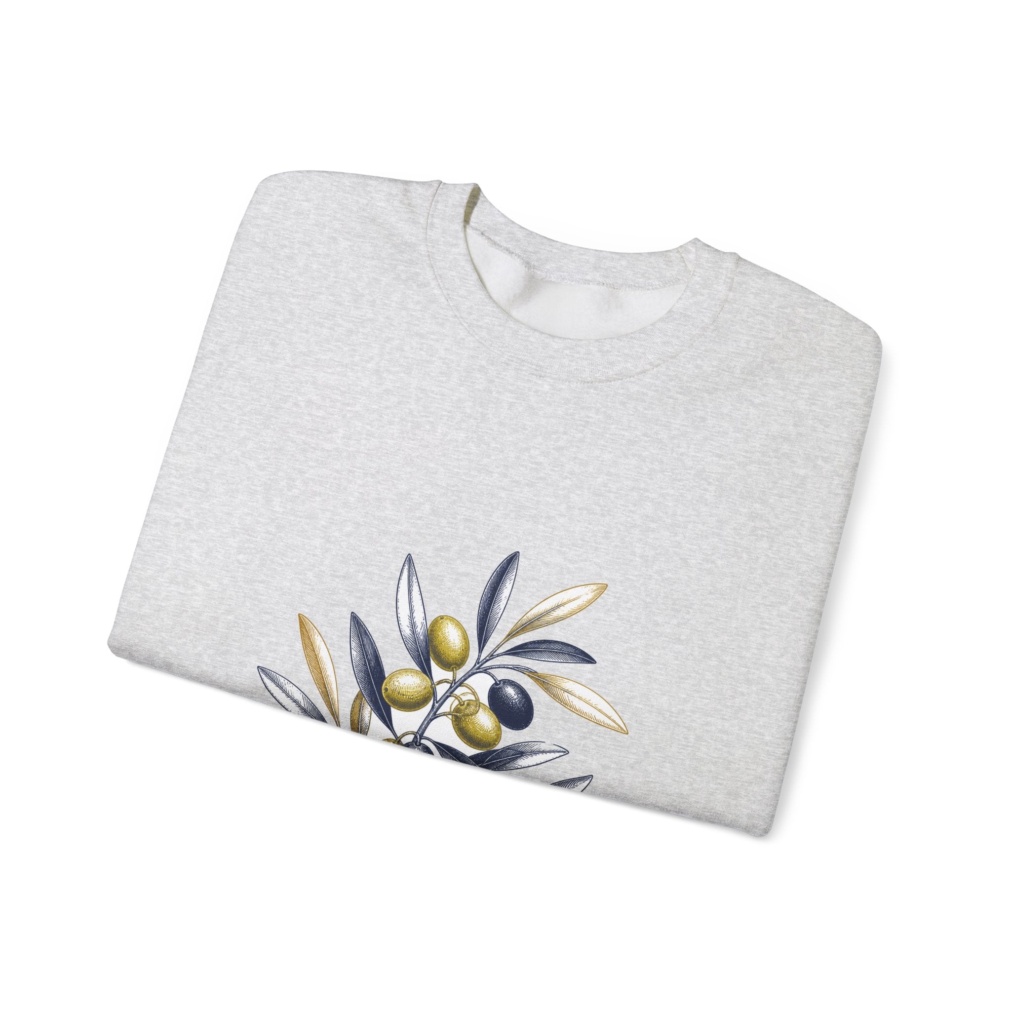 Matching Couple Sweatshirt - Olive Branch & Fig Matching Couple Crewneck Sweatshirt Hand-Drawn Art His Hers Best Friend Gift - Design A