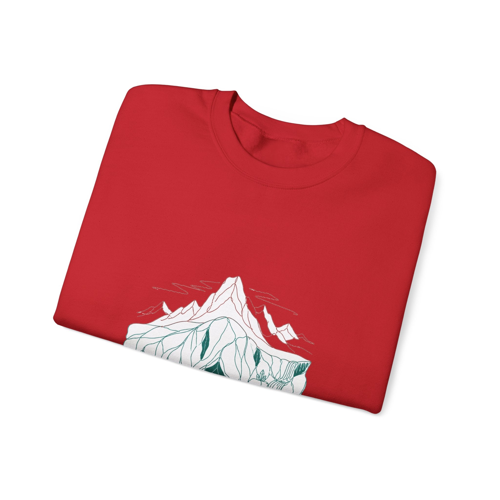 Matching Couple Sweatshirt - Volcano & Glacier Matching Couple Comfort Colors Crew Minimalist Art His Hers Christmas Gift - Design B