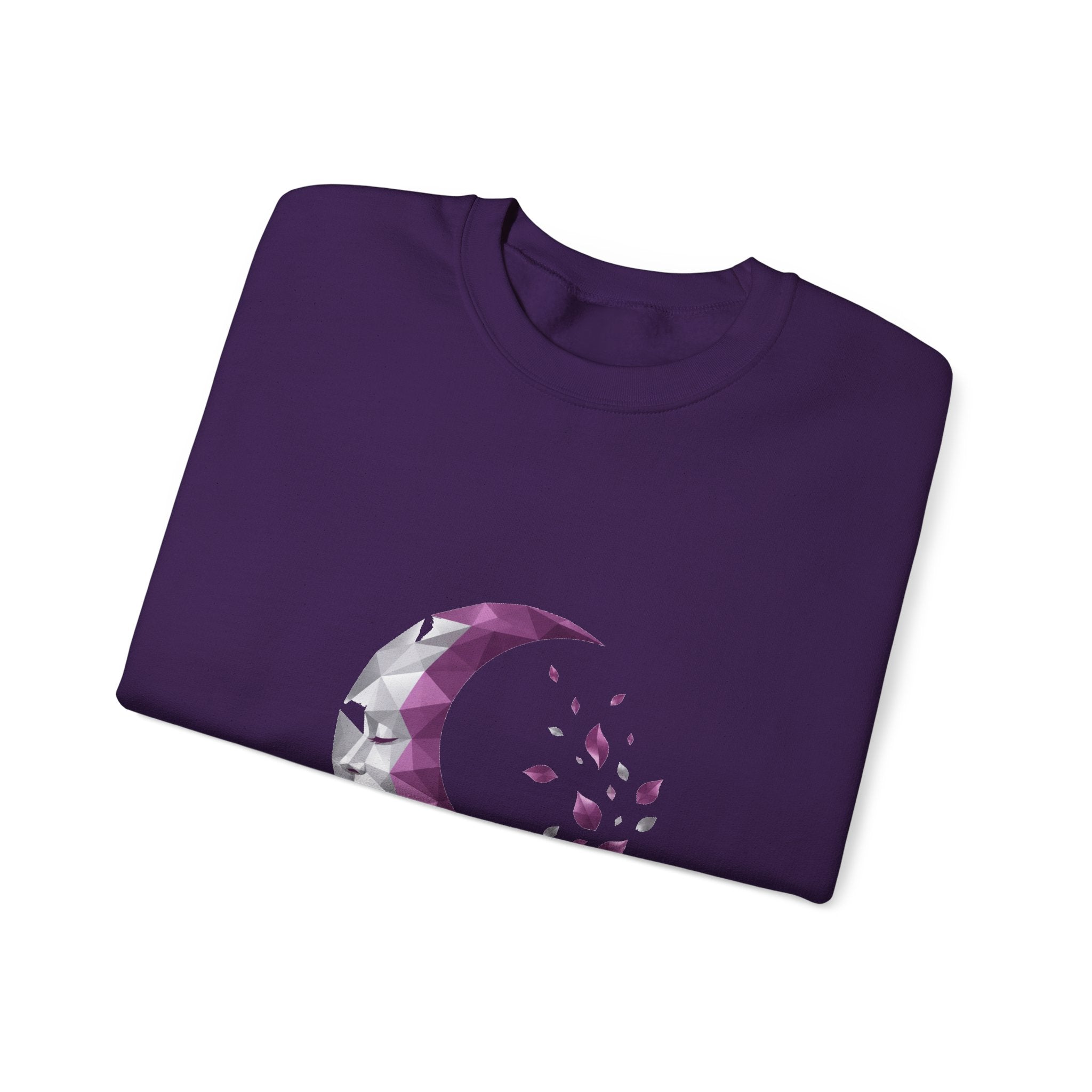 Matching Couple Sweatshirt - Waxing & Waning Moon Matching Couple Premium Fleece Sweatshirt Geometric Art His Hers Love Gift - Design B