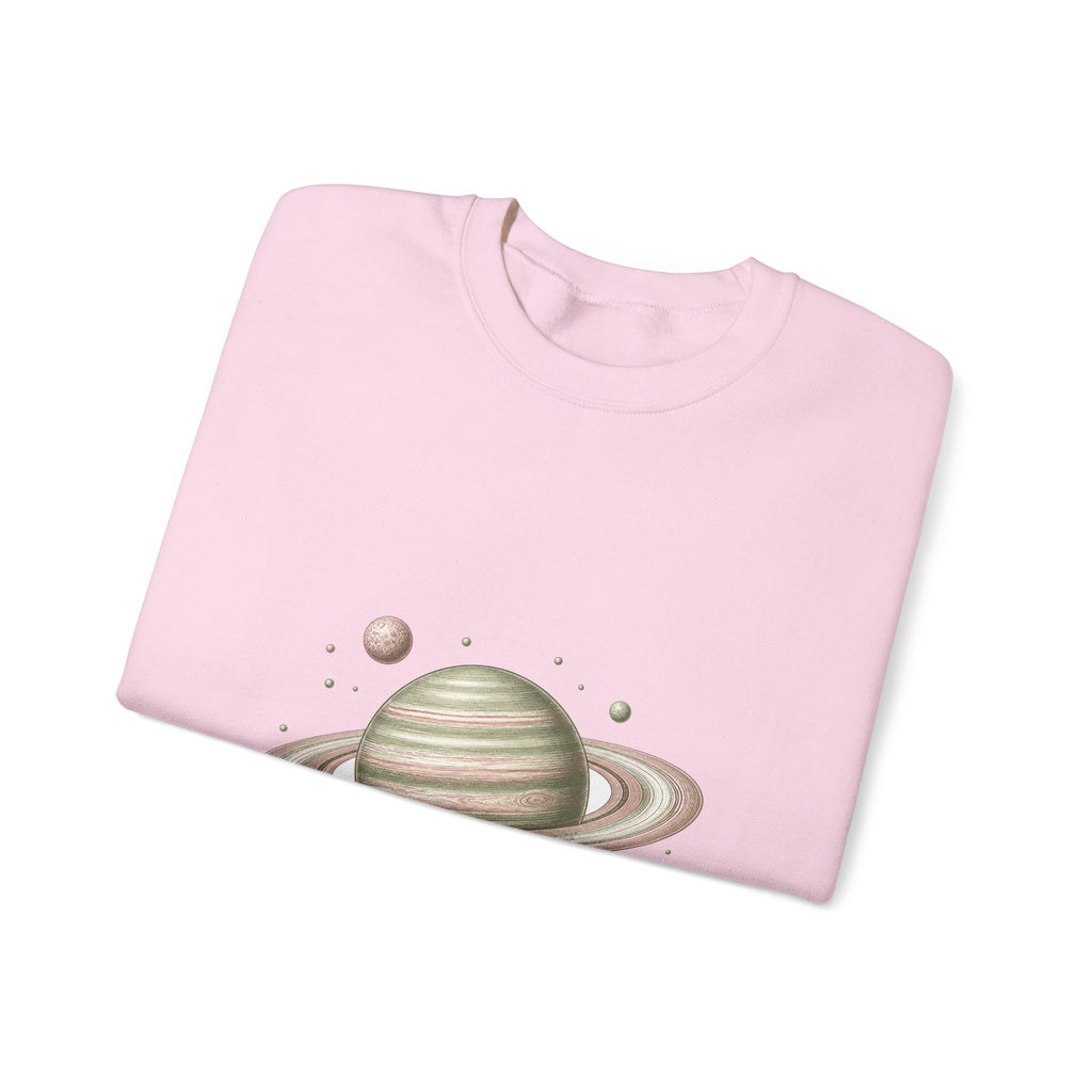 Matching Couple Sweatshirt - Saturn & Jupiter Matching Couple Premium Fleece Sweatshirt Vintage Art His Hers Honeymoon Gift - Design A