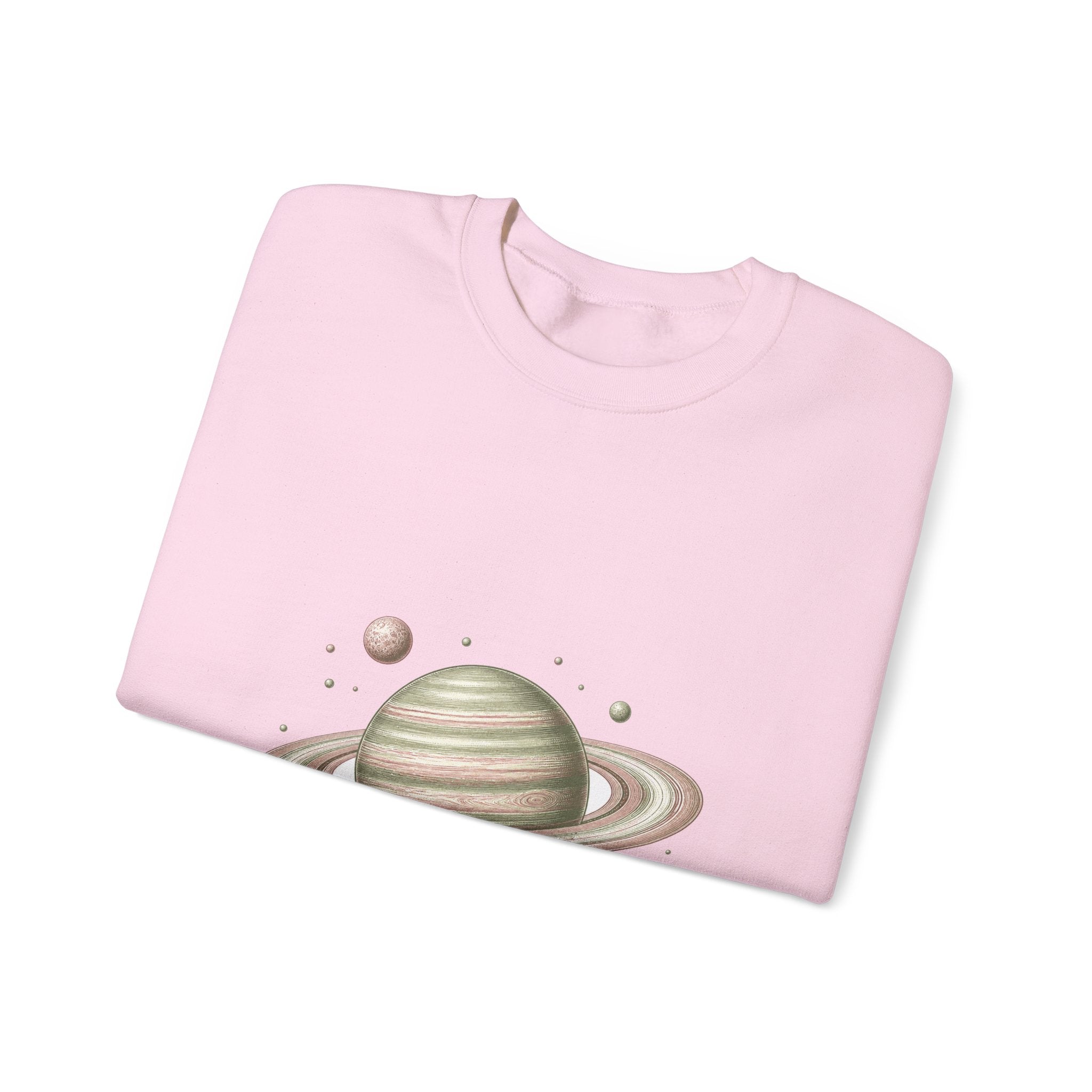 Matching Couple Sweatshirt - Saturn & Jupiter Matching Couple Premium Fleece Sweatshirt Vintage Art His Hers Honeymoon Gift - Design A