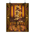 Poodle Stack Bicycle Wall Art Poster 18×24 Art Deco Entryway Decor Maximalist Print