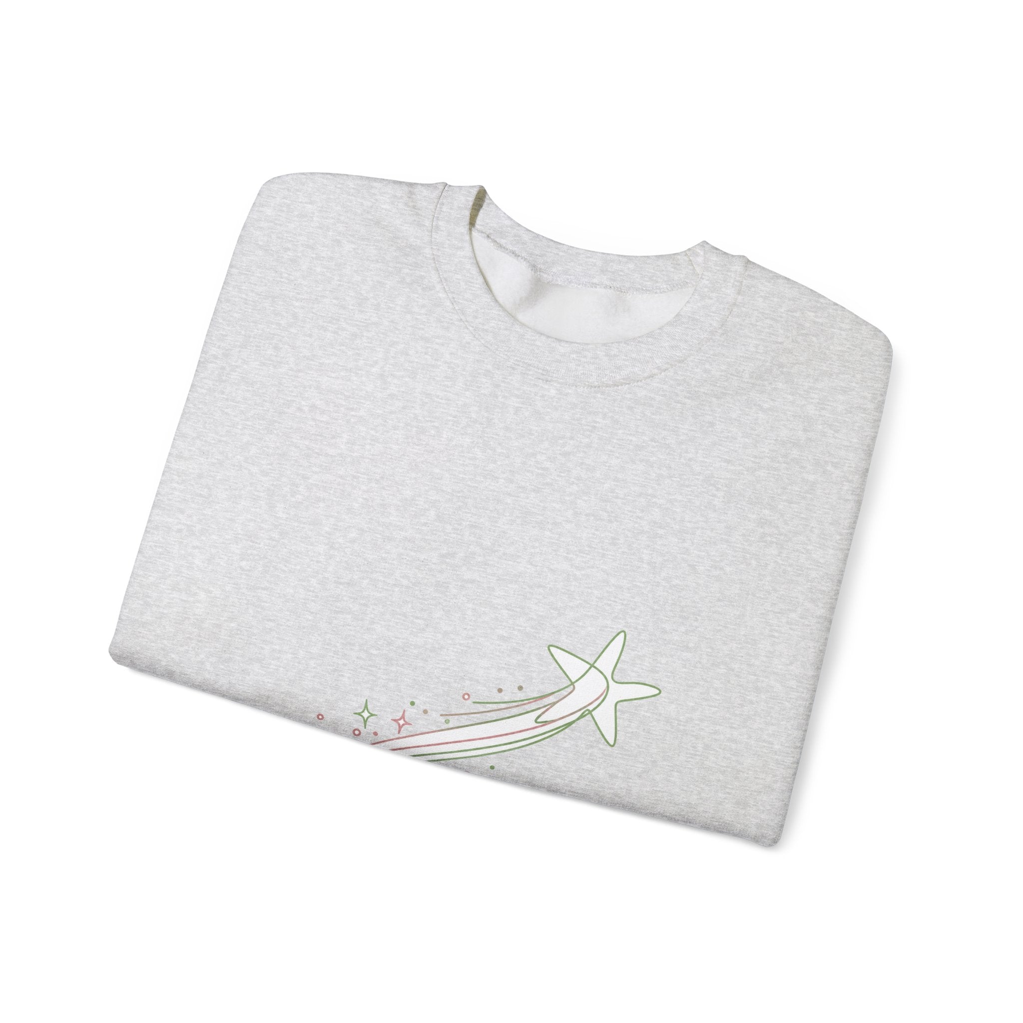 Matching Couple Sweatshirt - Shooting Star & North Star Matching Couple Premium Fleece Sweatshirt Minimalist Art His Hers Christmas Gift - Design A