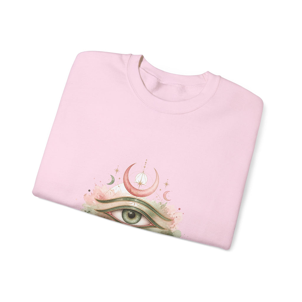 Matching Couple Sweatshirt - Eye of Ra & Horus Matching Couple Comfort Colors Crew Watercolor Art His Hers Birthday Gift - Design B