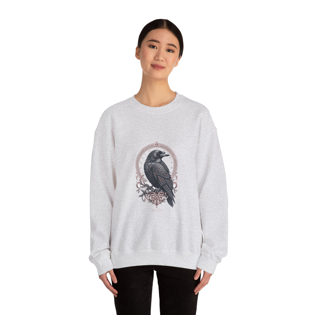 Matching Couple Sweatshirt - Huginn & Muninn Matching Couple Comfort Colors Crew Hand-Drawn Art His Hers Anniversary Gift - Design A