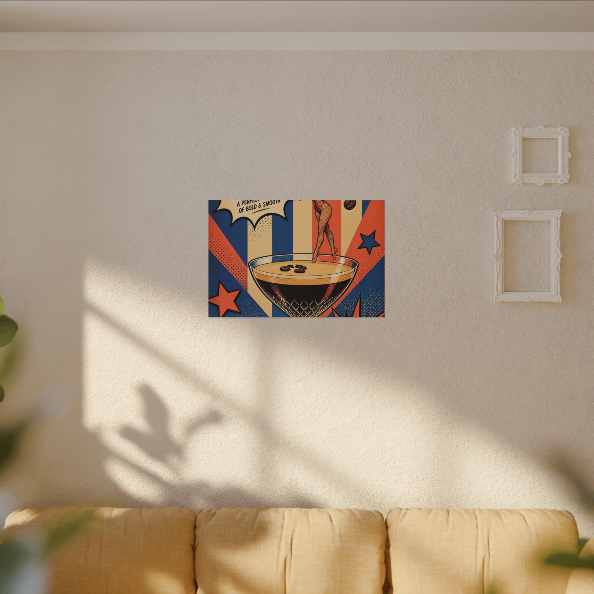 Espresso Martini Acrobat Wall Art Canvas 24×36 Pop Art Restaurant Decor Maximalist Print