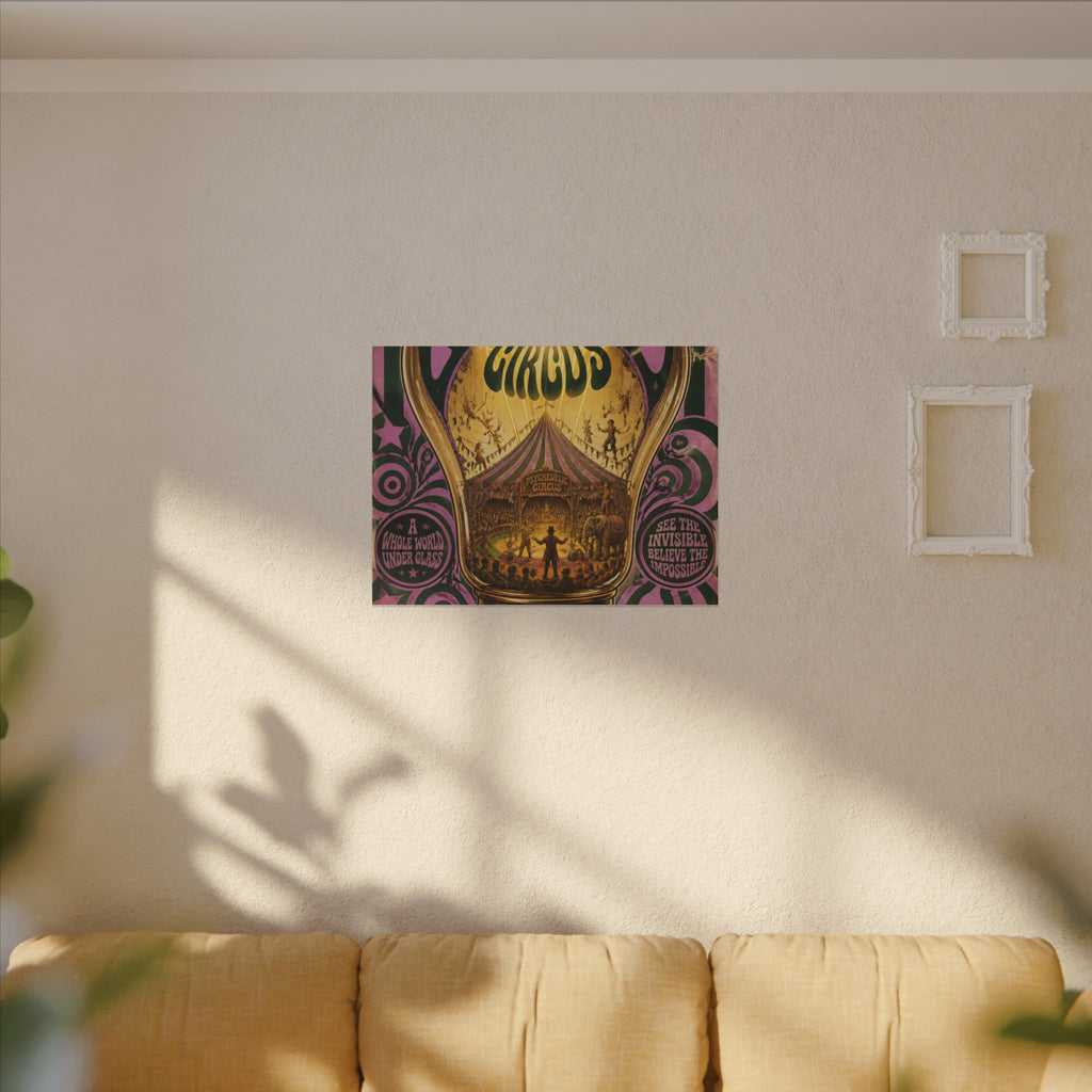 Light Bulb Circus Wall Art Canvas 16×20 Psychedelic Cafe Decor Maximalist Print