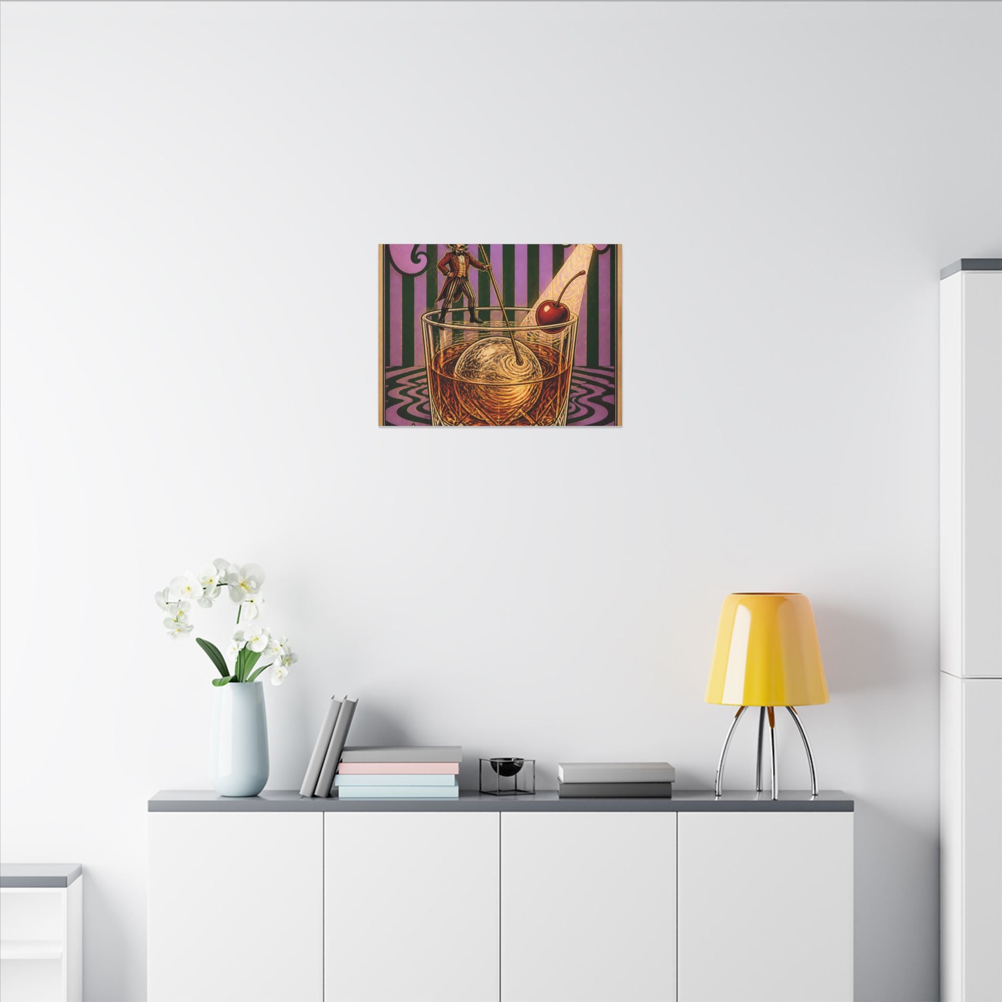 Old Fashioned Ringmaster Wall Art Canvas 24×36 Psychedelic Dining Room Decor Maximalist Print