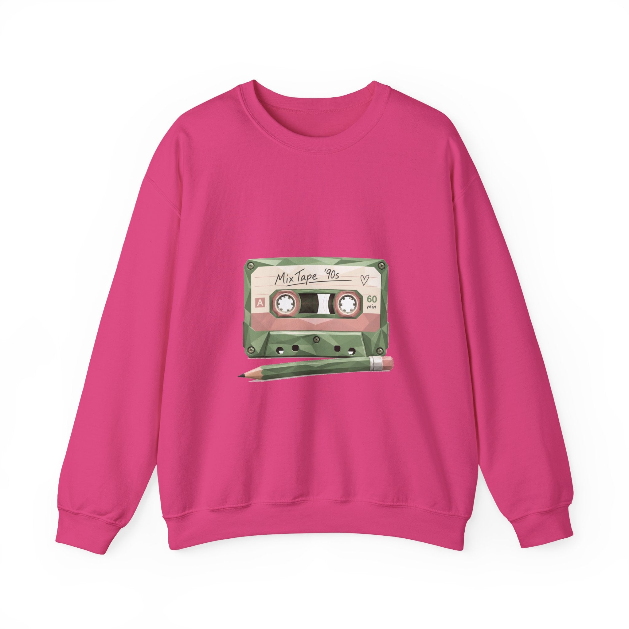 Matching Couple Sweatshirt - Vinyl & Cassette Matching Couple Comfort Colors Crew Geometric Art His Hers Love Gift - Design B