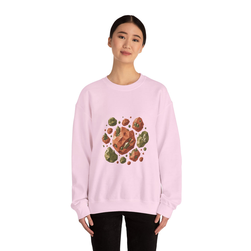 Matching Couple Sweatshirt - Comet & Asteroid Matching Couple Crewneck Sweatshirt Geometric Art His Hers Couple Gift - Design B