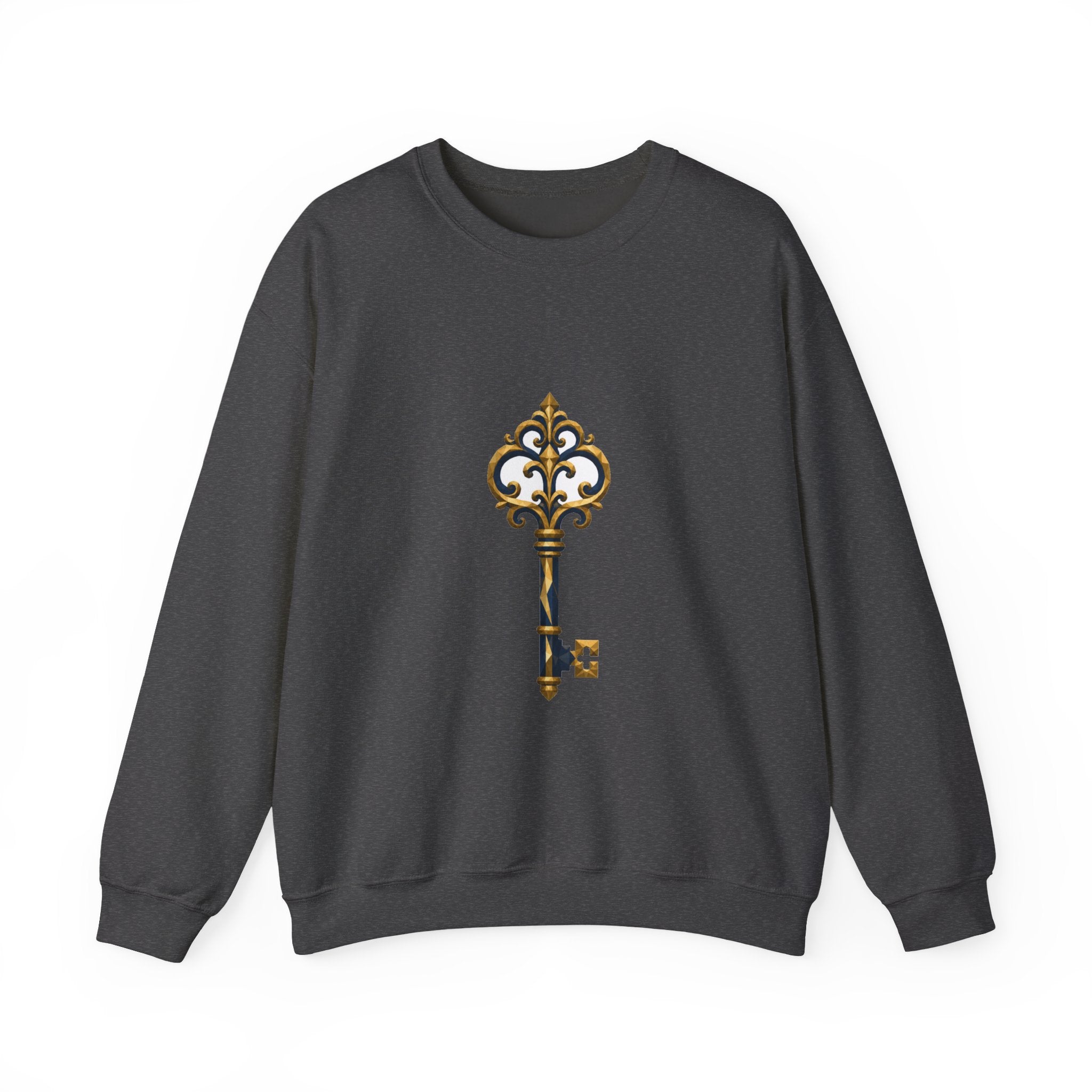 Matching Couple Sweatshirt - Key & Lock Matching Couple Premium Fleece Sweatshirt Geometric Art His Hers Love Gift - Design A