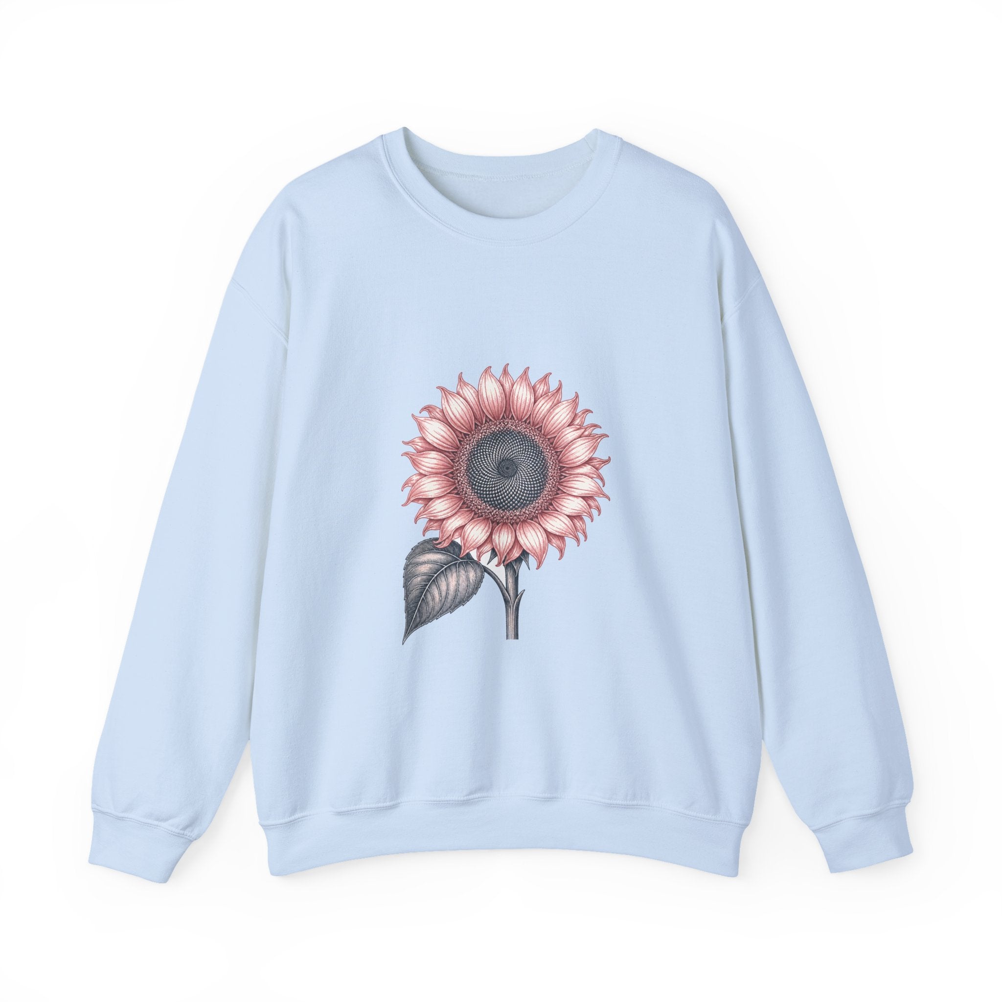 Matching Couple Sweatshirt - Sunflower & Moonflower Matching Couple Comfort Colors Crew Vintage Art His Hers Honeymoon Gift - Design A