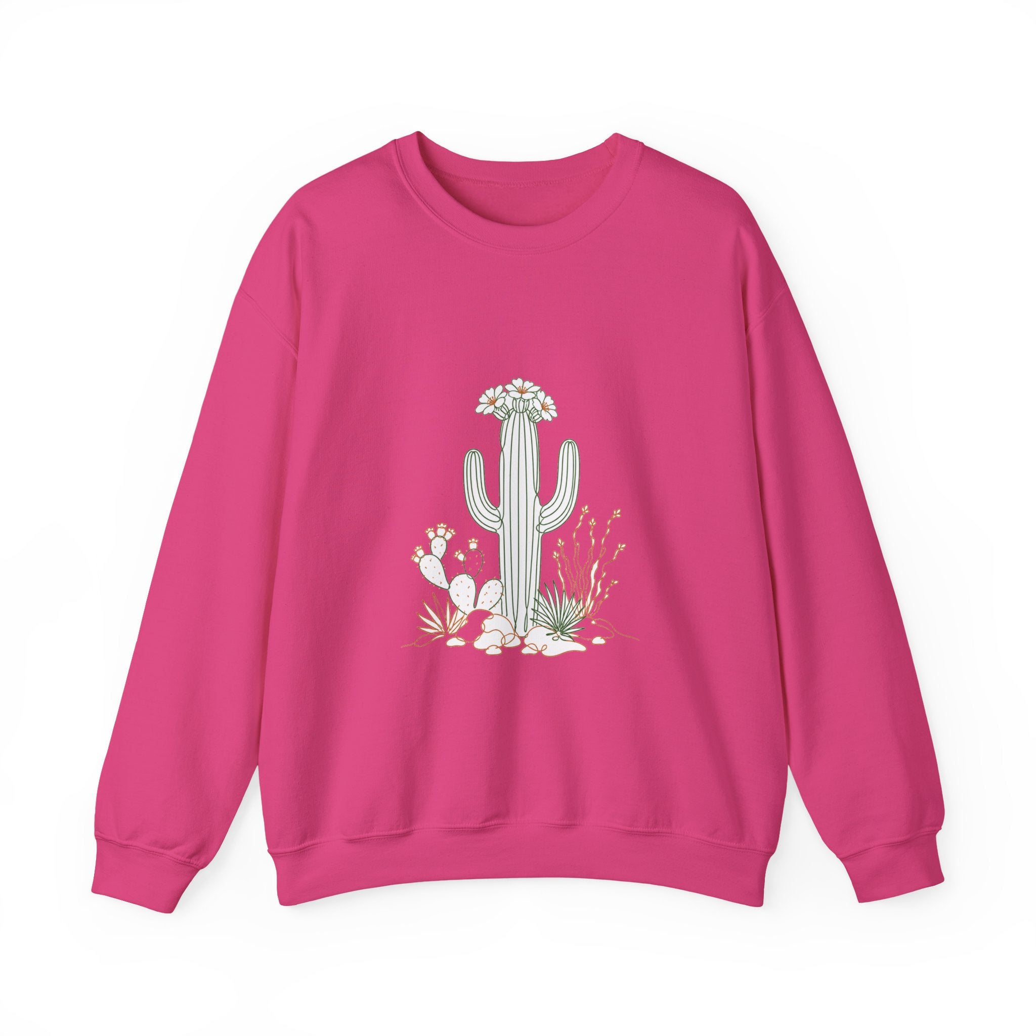 Matching Couple Sweatshirt - Desert & Rainforest Matching Couple Crewneck Sweatshirt Minimalist Art His Hers Valentine Gift - Design A