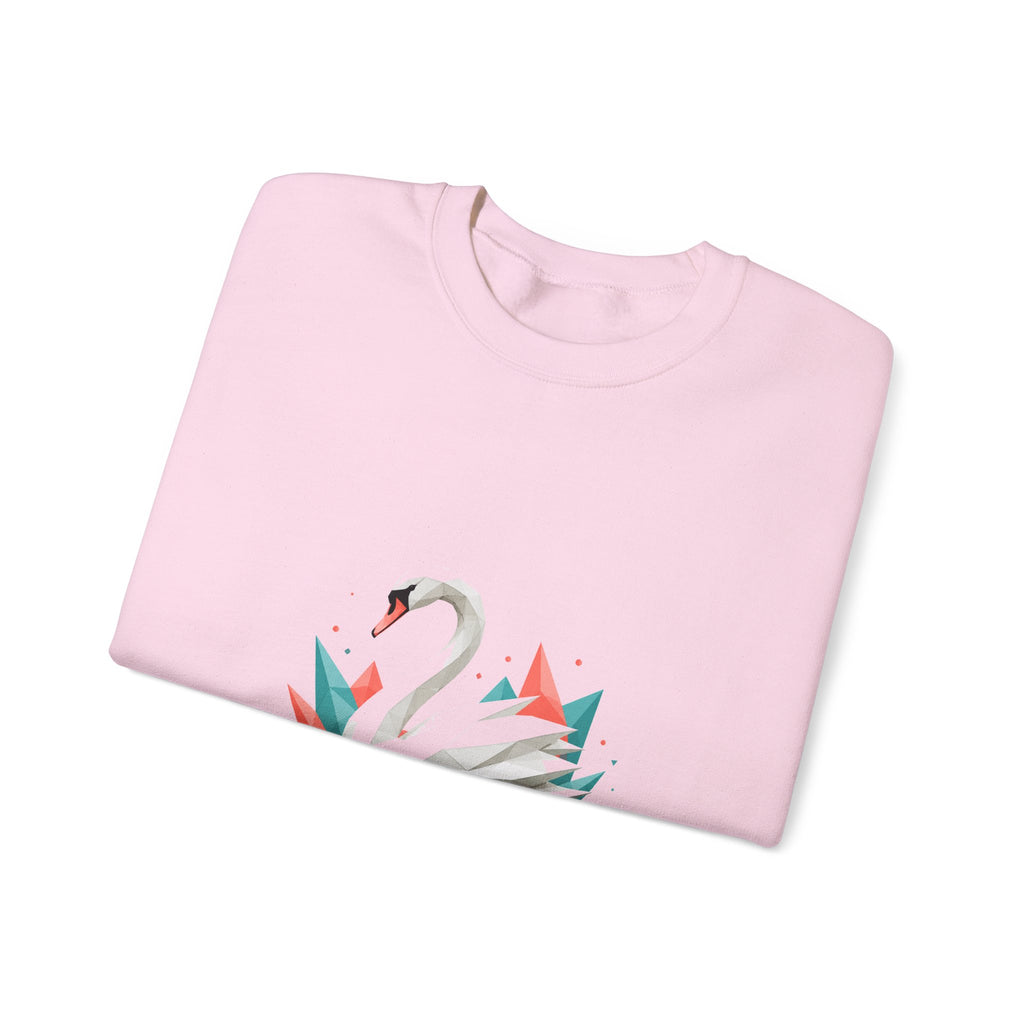 Matching Couple Sweatshirt - Raven & Swan Matching Couple Crewneck Sweatshirt Geometric Art His Hers Couple Gift - Design B