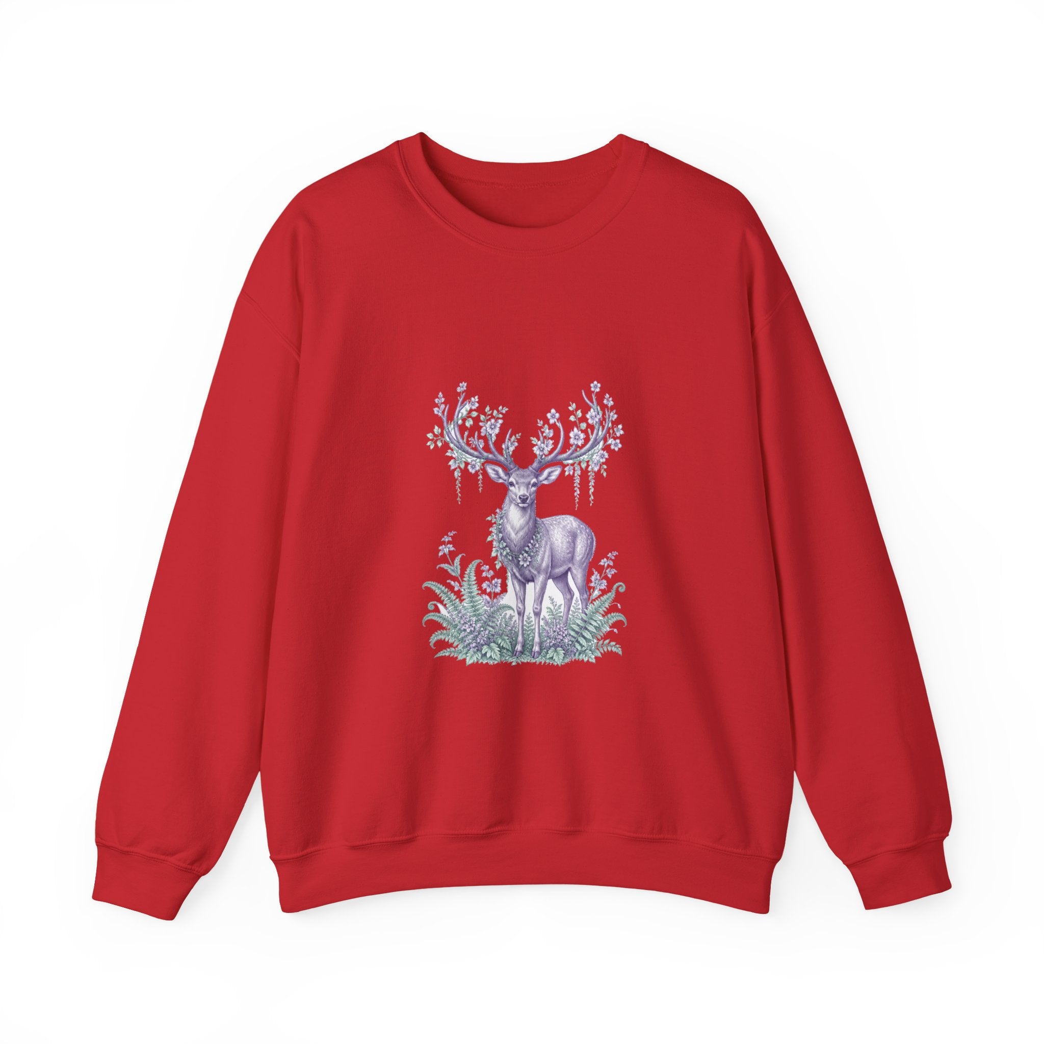 Matching Couple Sweatshirt - Bear & Deer Matching Couple Premium Fleece Sweatshirt Vintage Art His Hers Honeymoon Gift - Design B