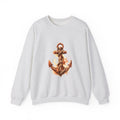 Matching Couple Sweatshirt - Anchor & Sail Matching Couple Crewneck Sweatshirt Watercolor Art His Hers Engagement Gift - Design A