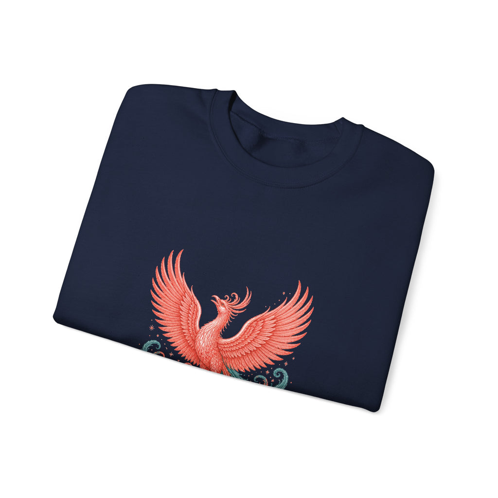 Matching Couple Sweatshirt - Dragon & Phoenix Matching Couple Premium Fleece Sweatshirt Vintage Art His Hers Honeymoon Gift - Design B