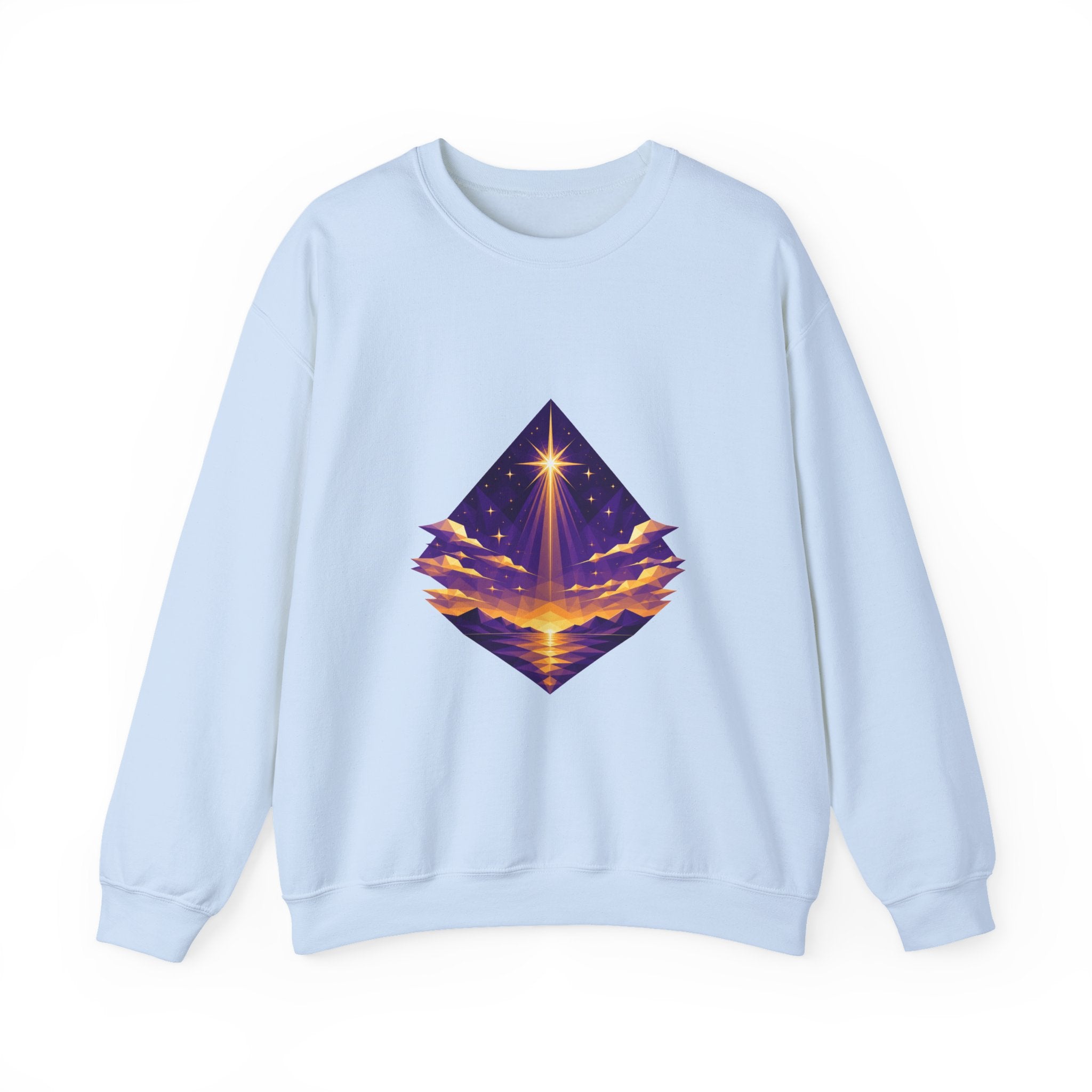 Matching Couple Sweatshirt - Evening & Morning Star Matching Couple Premium Fleece Sweatshirt Geometric Art His Hers Love Gift - Design A