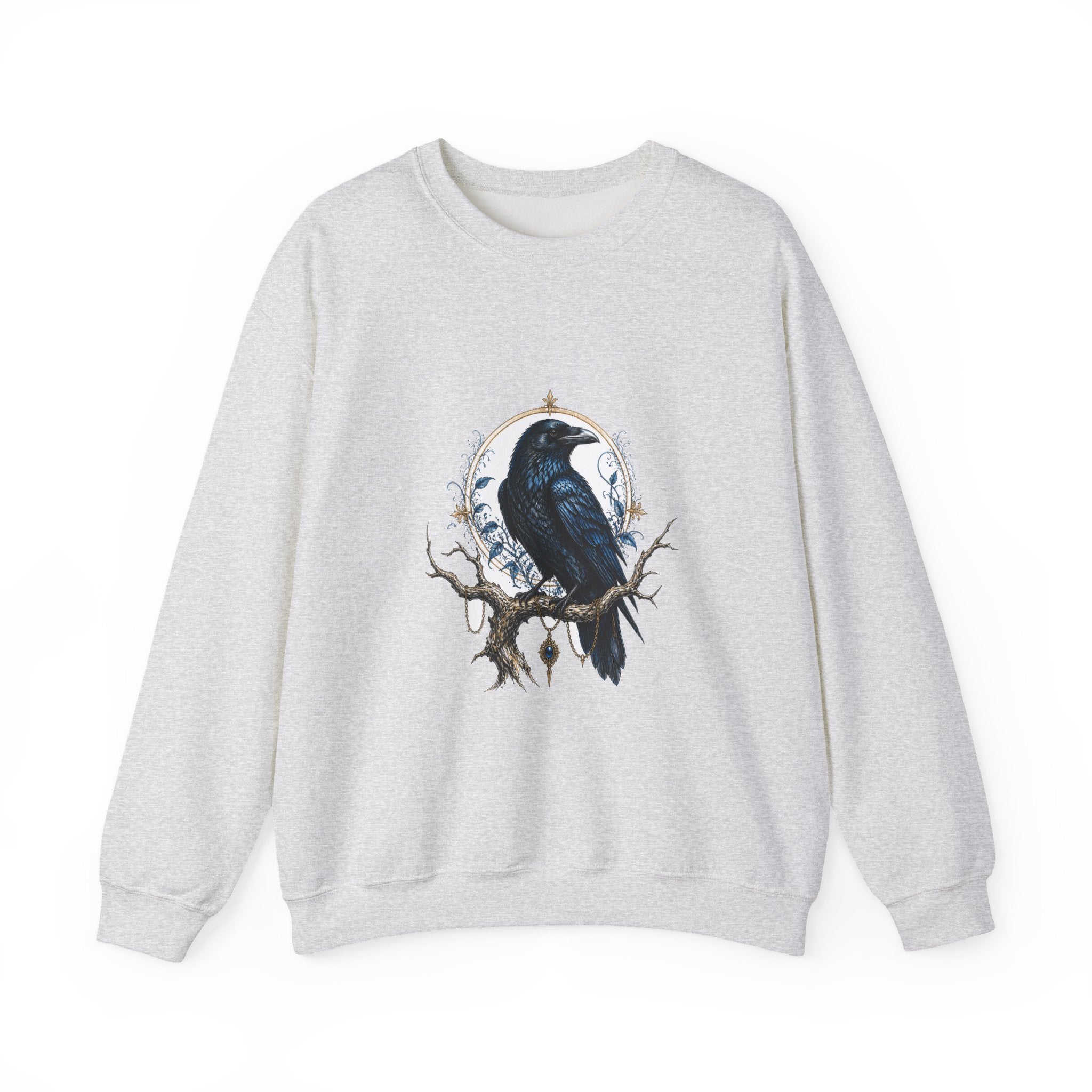 Matching Couple Sweatshirt - Raven & Swan Matching Couple Crewneck Sweatshirt Hand-Drawn Art His Hers Best Friend Gift - Design A