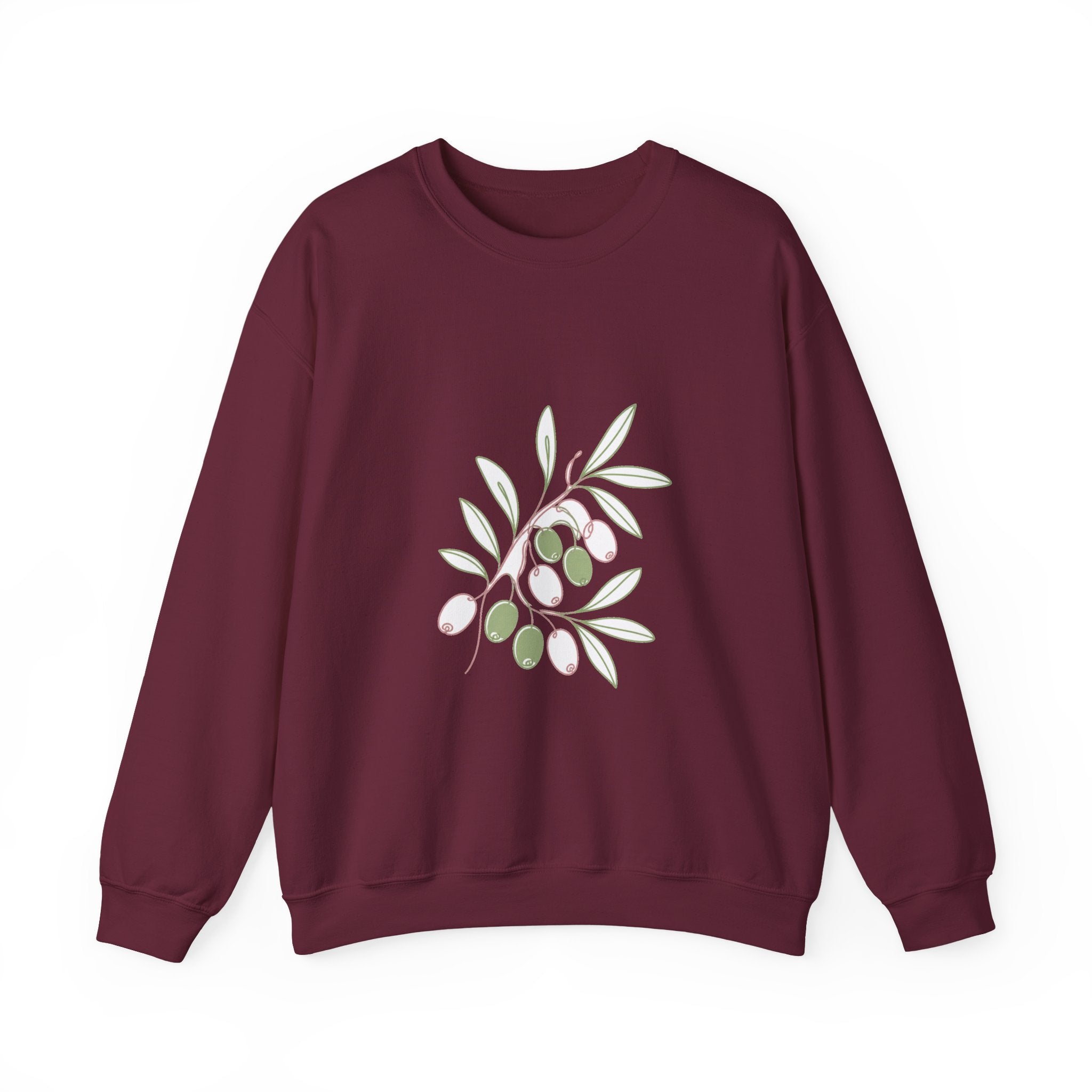 Matching Couple Sweatshirt - Olive Branch & Fig Matching Couple Comfort Colors Crew Minimalist Art His Hers Christmas Gift - Design A