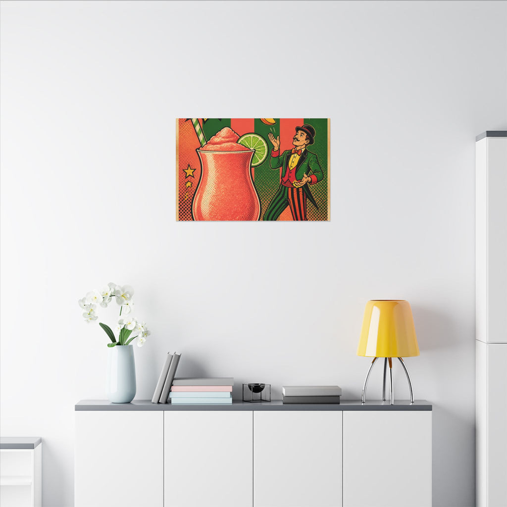 Daiquiri Fruit Juggler Wall Art Canvas 16×20 Pop Art Living Room Decor Maximalist Print