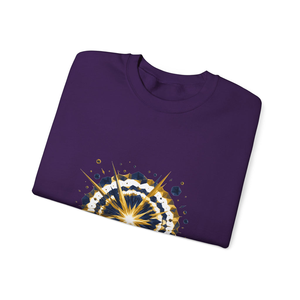 Matching Couple Sweatshirt - Galaxy & Supernova Matching Couple Comfort Colors Crew Geometric Art His Hers Love Gift - Design B