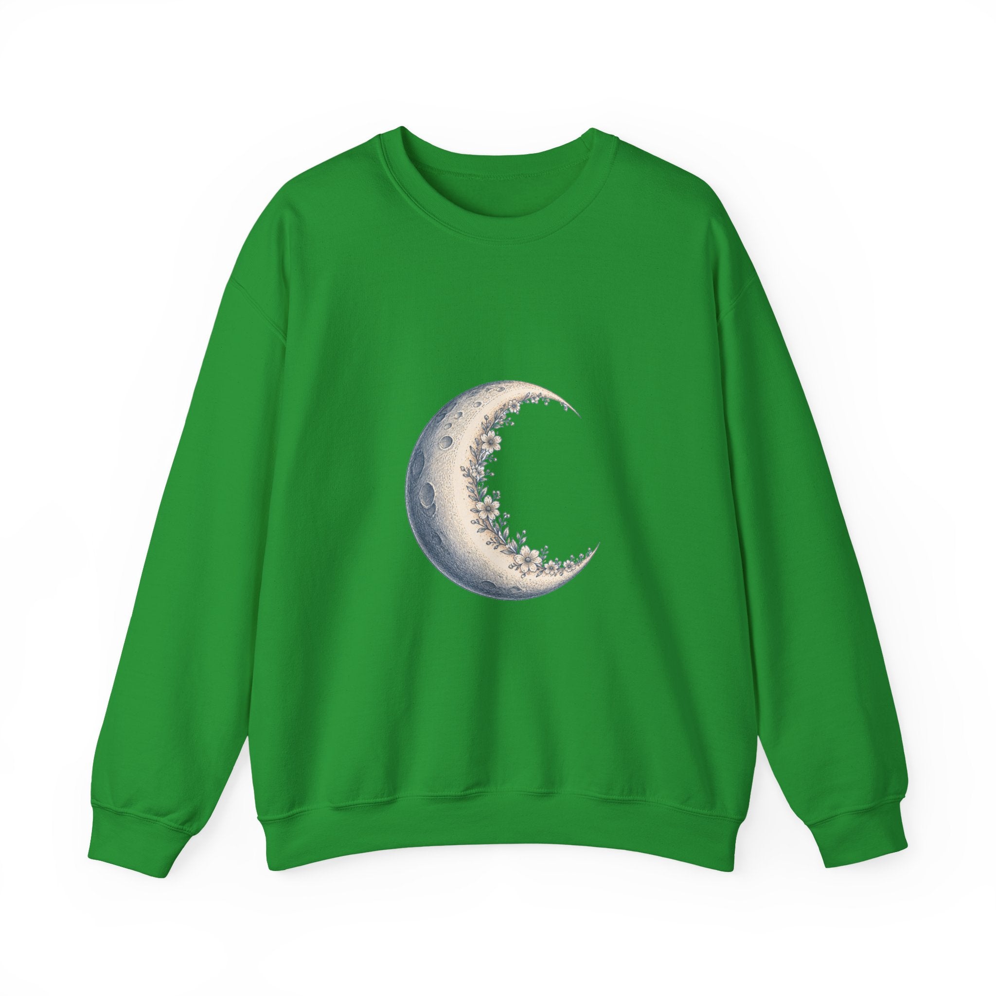 Matching Couple Sweatshirt - Waxing & Waning Moon Matching Couple Premium Fleece Sweatshirt Hand-Drawn Art His Hers Anniversary Gift - Design A