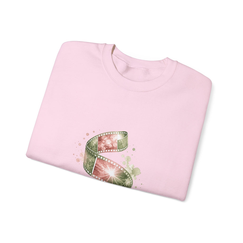 Matching Couple Sweatshirt - Camera & Film Matching Couple Crewneck Sweatshirt Watercolor Art His Hers Engagement Gift - Design B