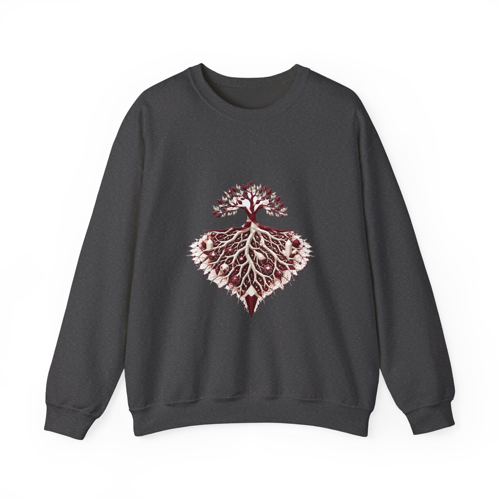Matching Couple Sweatshirt - Ancient Oak & Deep Roots Matching Couple Premium Fleece Sweatshirt Geometric Art His Hers Love Gift - Design B