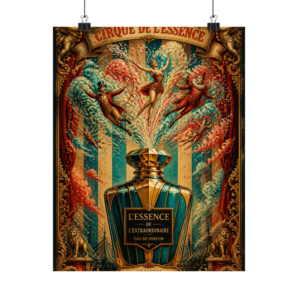 Perfume Bottle Fountain Wall Art Poster 24×36 Baroque Studio Decor Maximalist Print