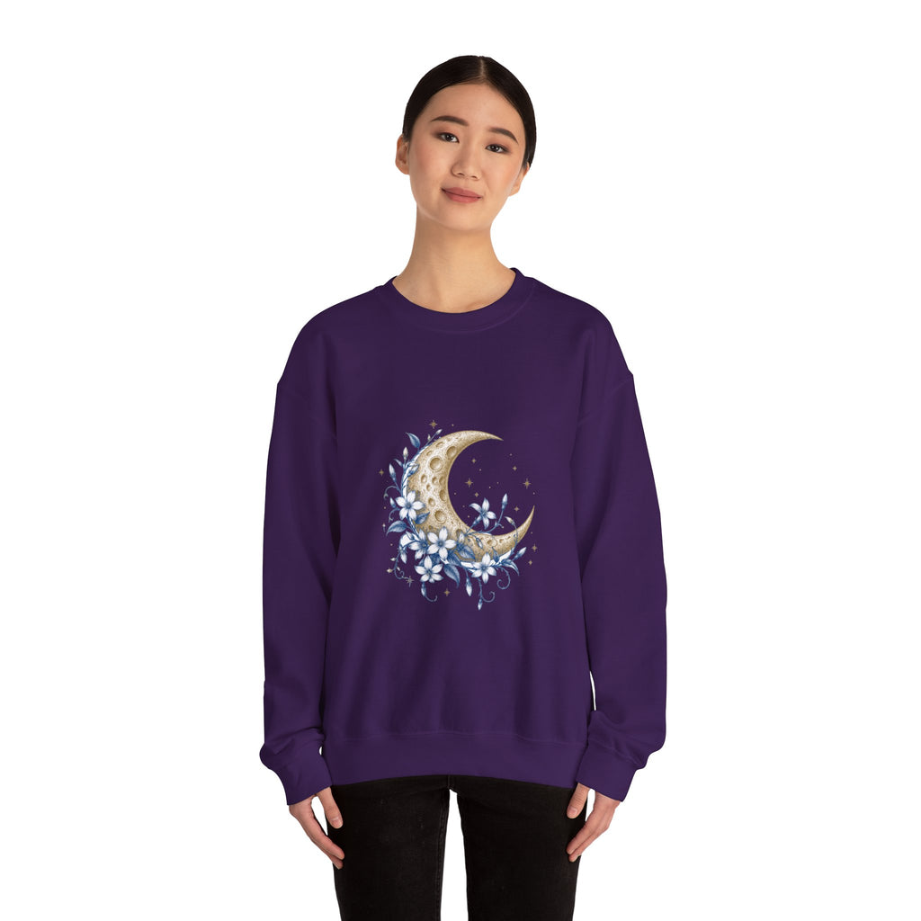 Matching Couple Sweatshirt - Sun & Moon Matching Couple Premium Fleece Sweatshirt Vintage Art His Hers Honeymoon Gift - Design A