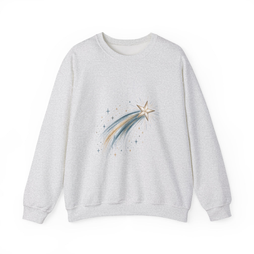 Matching Couple Sweatshirt - Shooting Star & North Star Matching Couple Crewneck Sweatshirt Hand-Drawn Art His Hers Best Friend Gift - Design A
