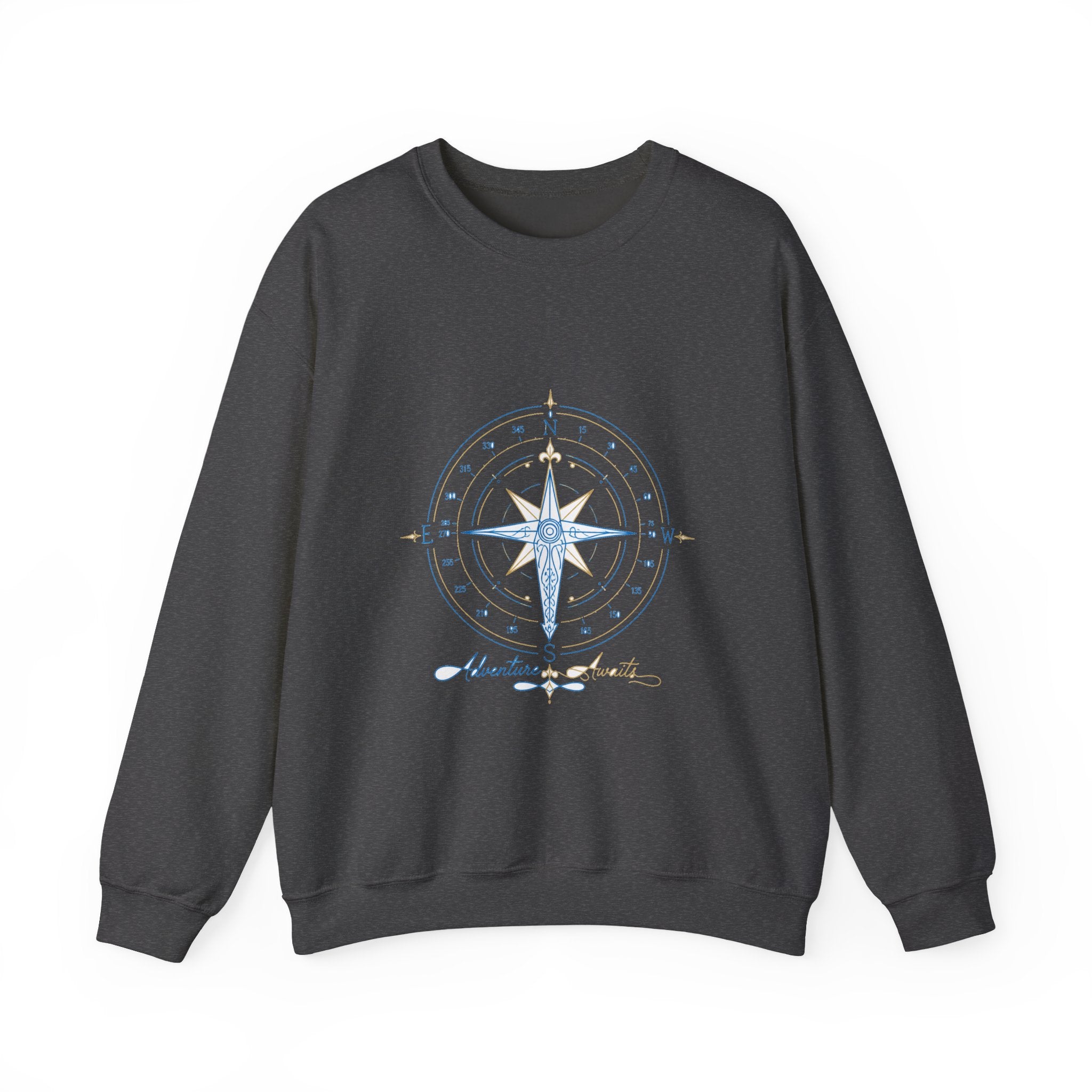 Matching Couple Sweatshirt - Compass North & South Matching Couple Premium Fleece Sweatshirt Minimalist Art His Hers Christmas Gift - Design B