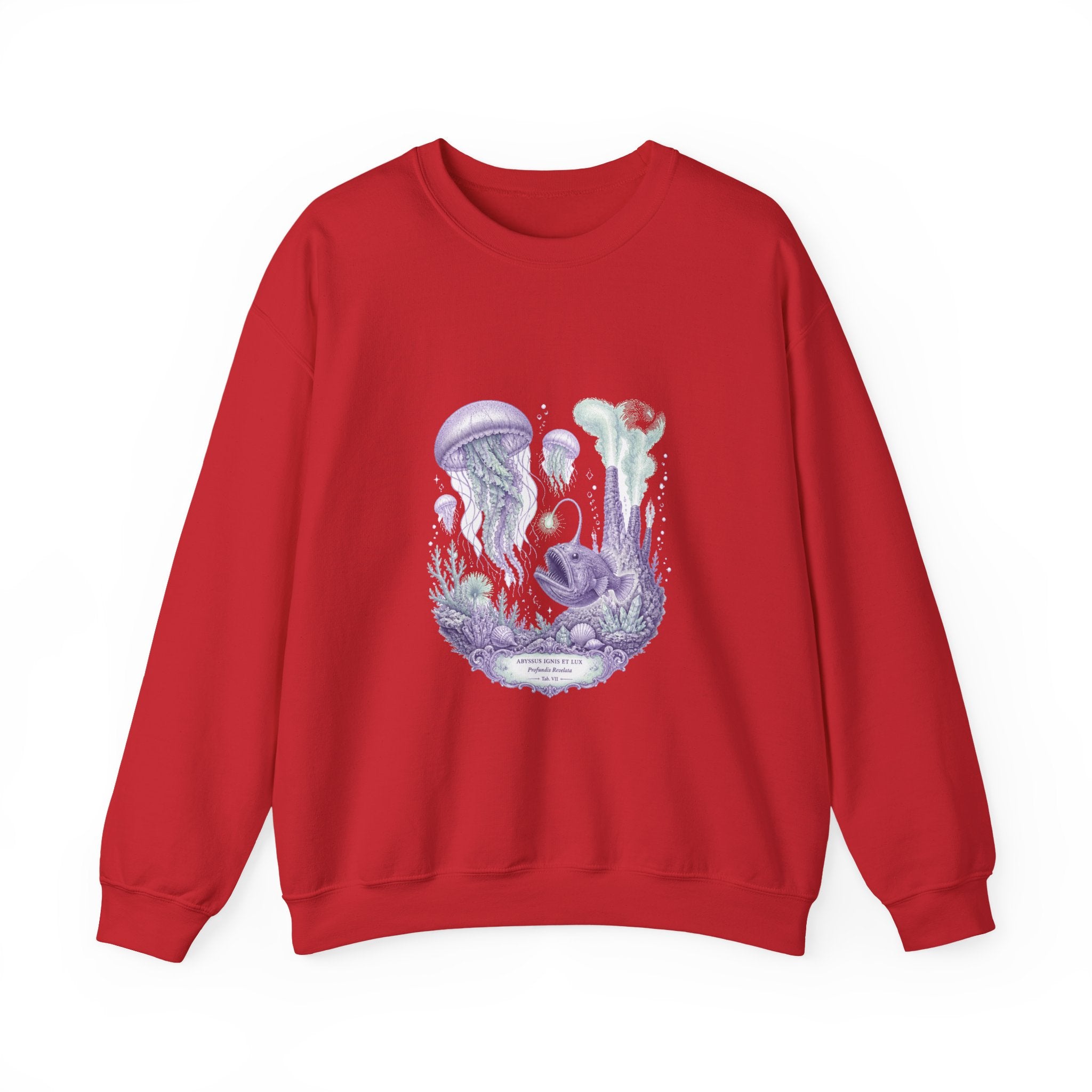 Matching Couple Sweatshirt - Coral Reef & Deep Sea Matching Couple Comfort Colors Crew Vintage Art His Hers Honeymoon Gift - Design B