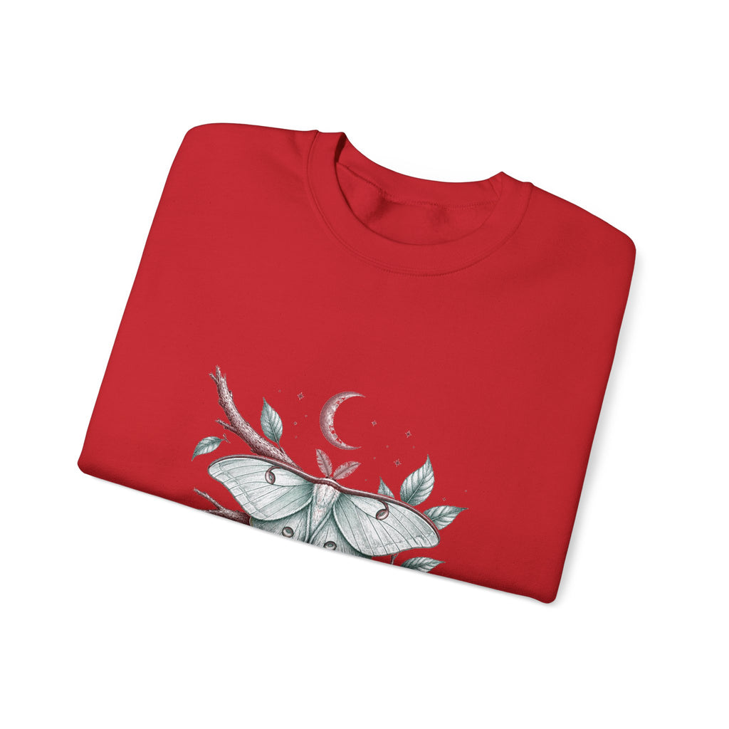 Matching Couple Sweatshirt - Butterfly & Moth Matching Couple Premium Fleece Sweatshirt Hand-Drawn Art His Hers Anniversary Gift - Design B