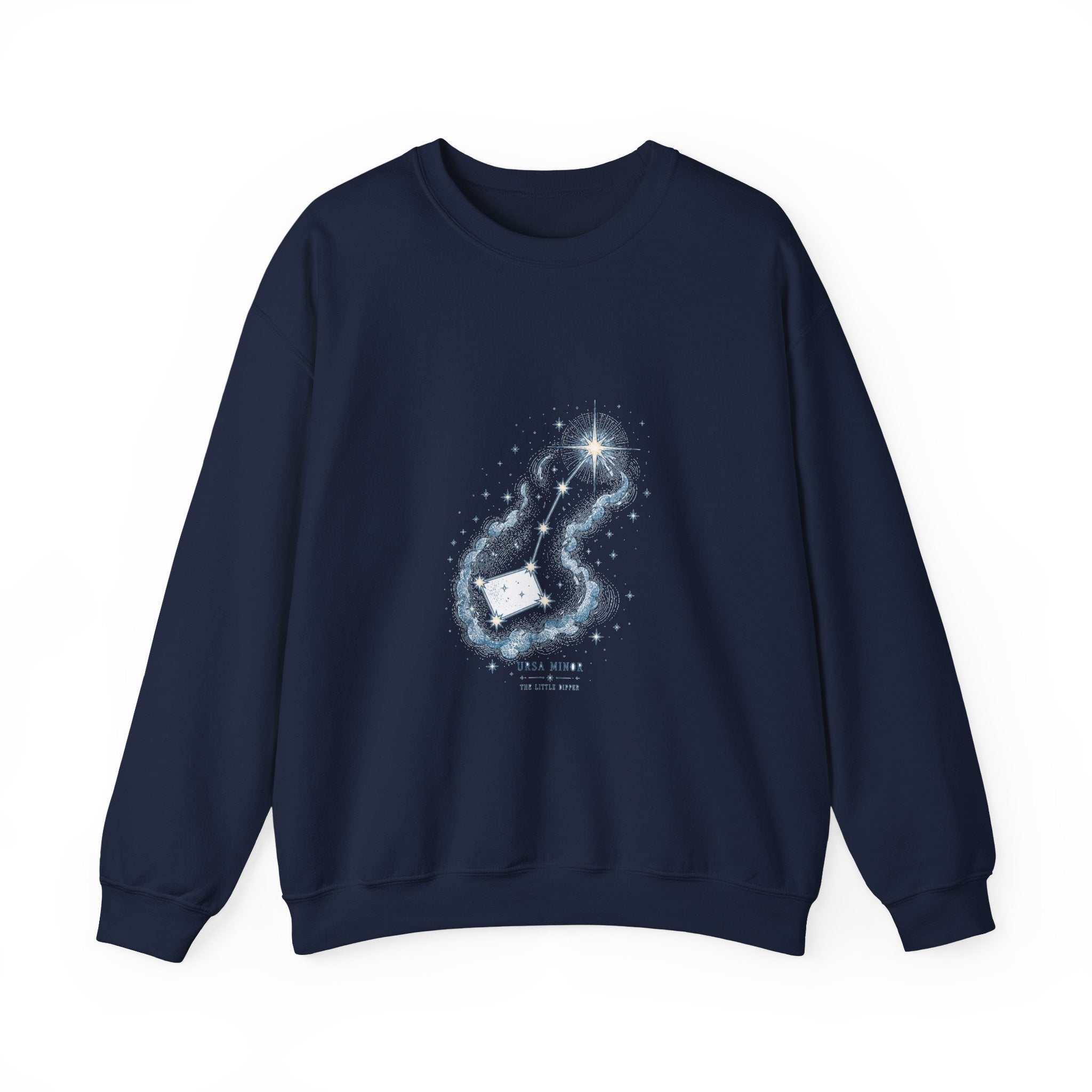 Matching Couple Sweatshirt - Big & Little Dipper Matching Couple Premium Fleece Sweatshirt Hand-Drawn Art His Hers Anniversary Gift - Design B