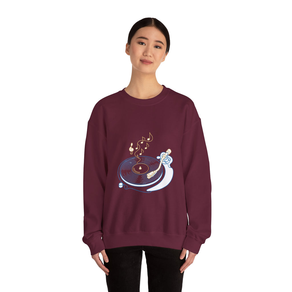 Matching Couple Sweatshirt - Vinyl & Cassette Matching Couple Comfort Colors Crew Minimalist Art His Hers Christmas Gift - Design A