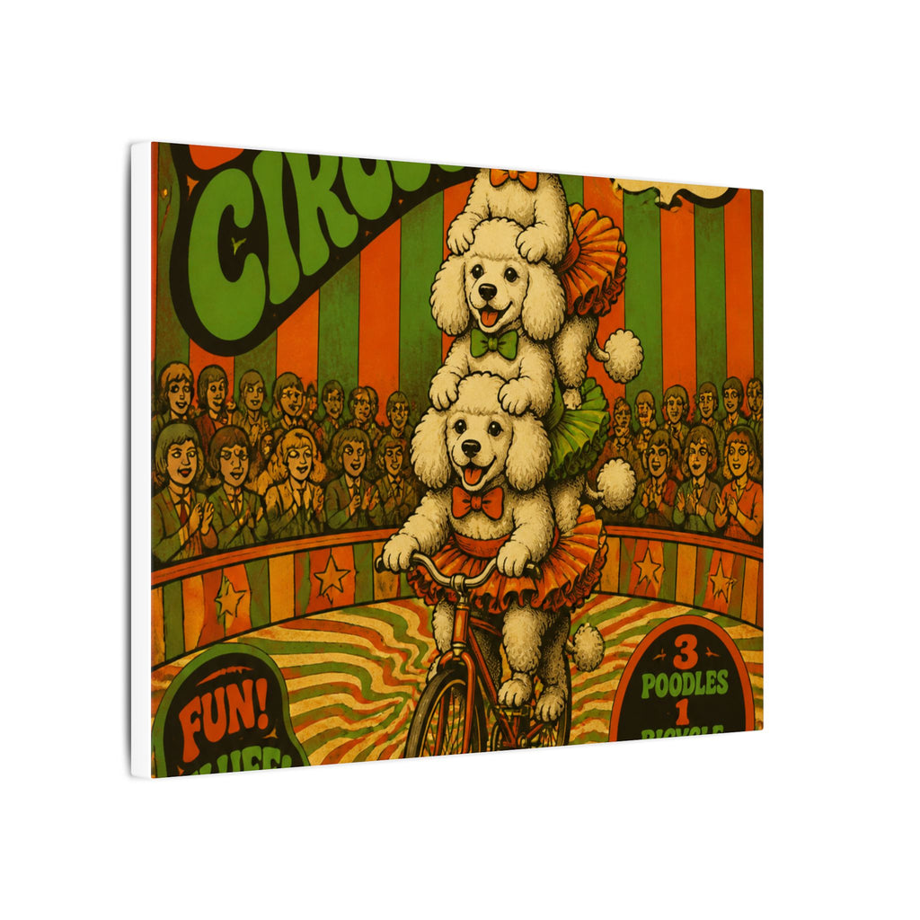 Poodle Stack Bicycle Wall Art Canvas 24×36 Psychedelic Dining Room Decor Maximalist Print