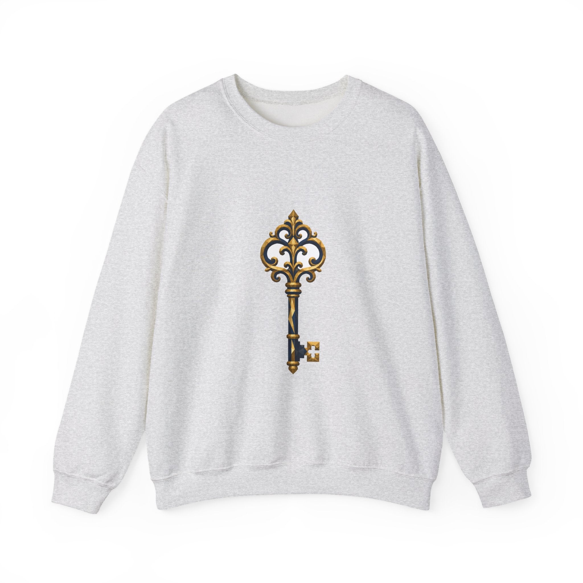 Matching Couple Sweatshirt - Key & Lock Matching Couple Premium Fleece Sweatshirt Geometric Art His Hers Love Gift - Design A