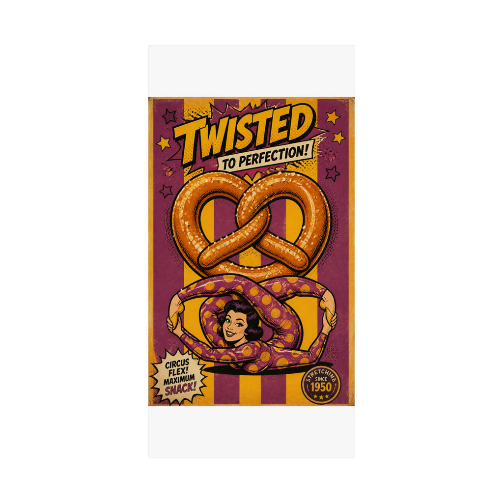 Pretzel Contortionist Wall Art Poster 18×24 Pop Art Living Room Decor Maximalist Print