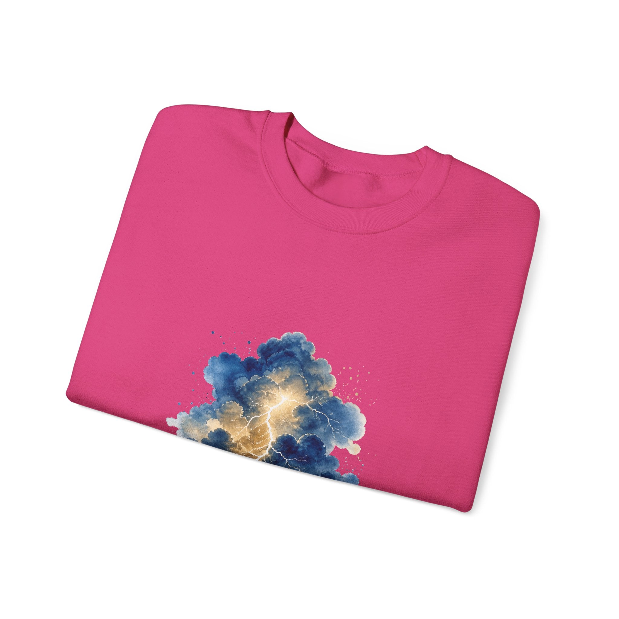 Matching Couple Sweatshirt - Storm & Rainbow Matching Couple Comfort Colors Crew Watercolor Art His Hers Birthday Gift - Design A