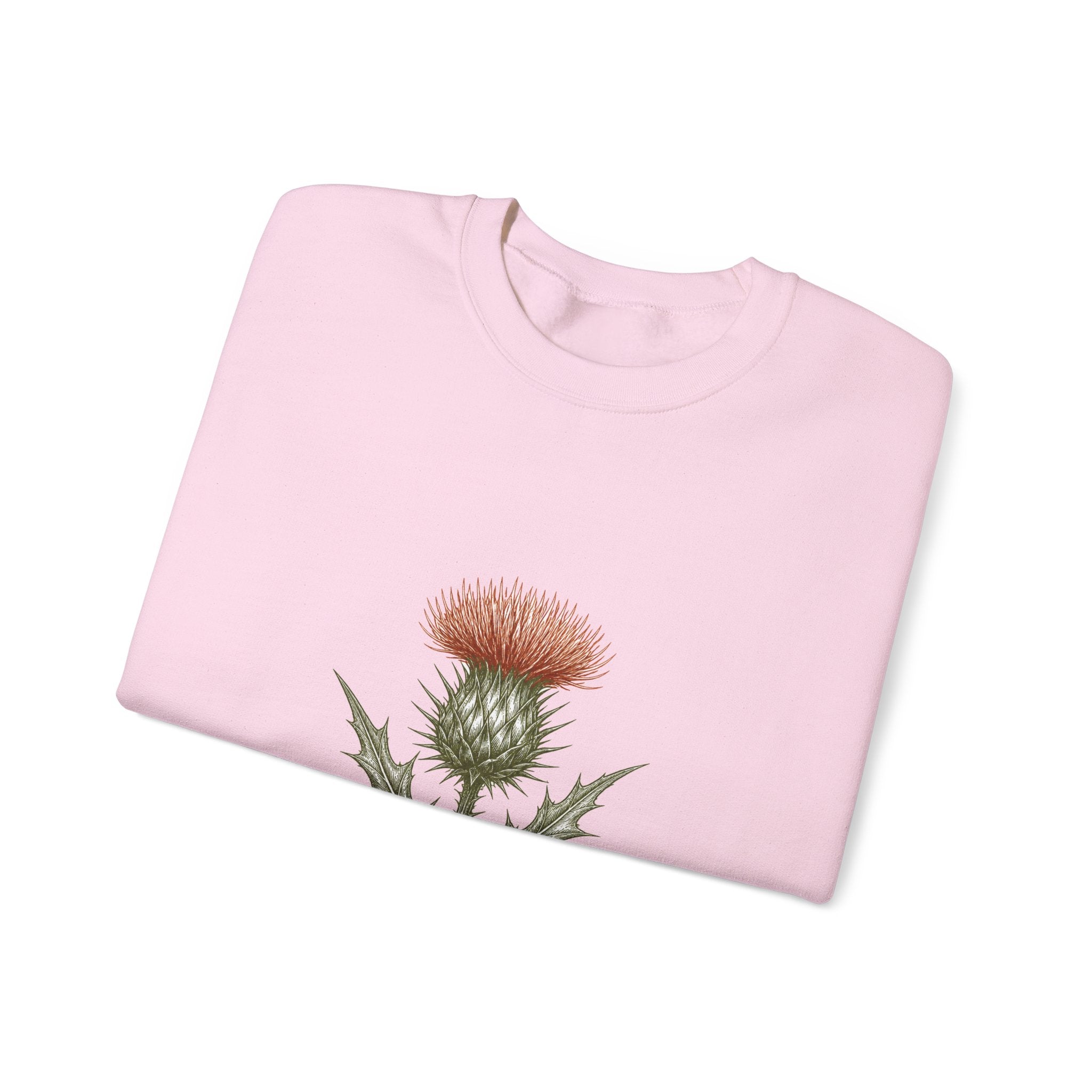 Matching Couple Sweatshirt - Lavender & Thistle Matching Couple Crewneck Sweatshirt Hand-Drawn Art His Hers Best Friend Gift - Design B
