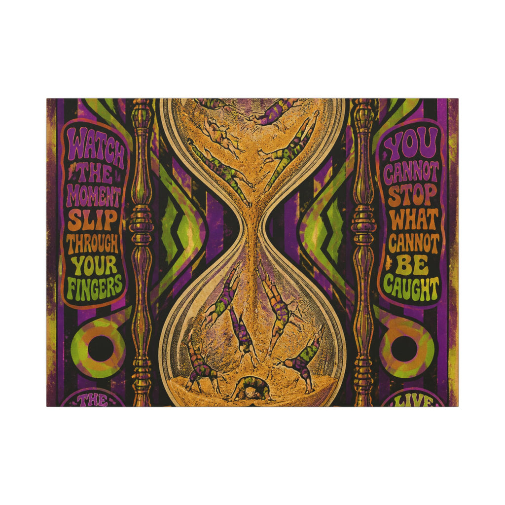 Hourglass Acrobats Wall Art Canvas 24×36 Psychedelic Dining Room Decor Maximalist Print