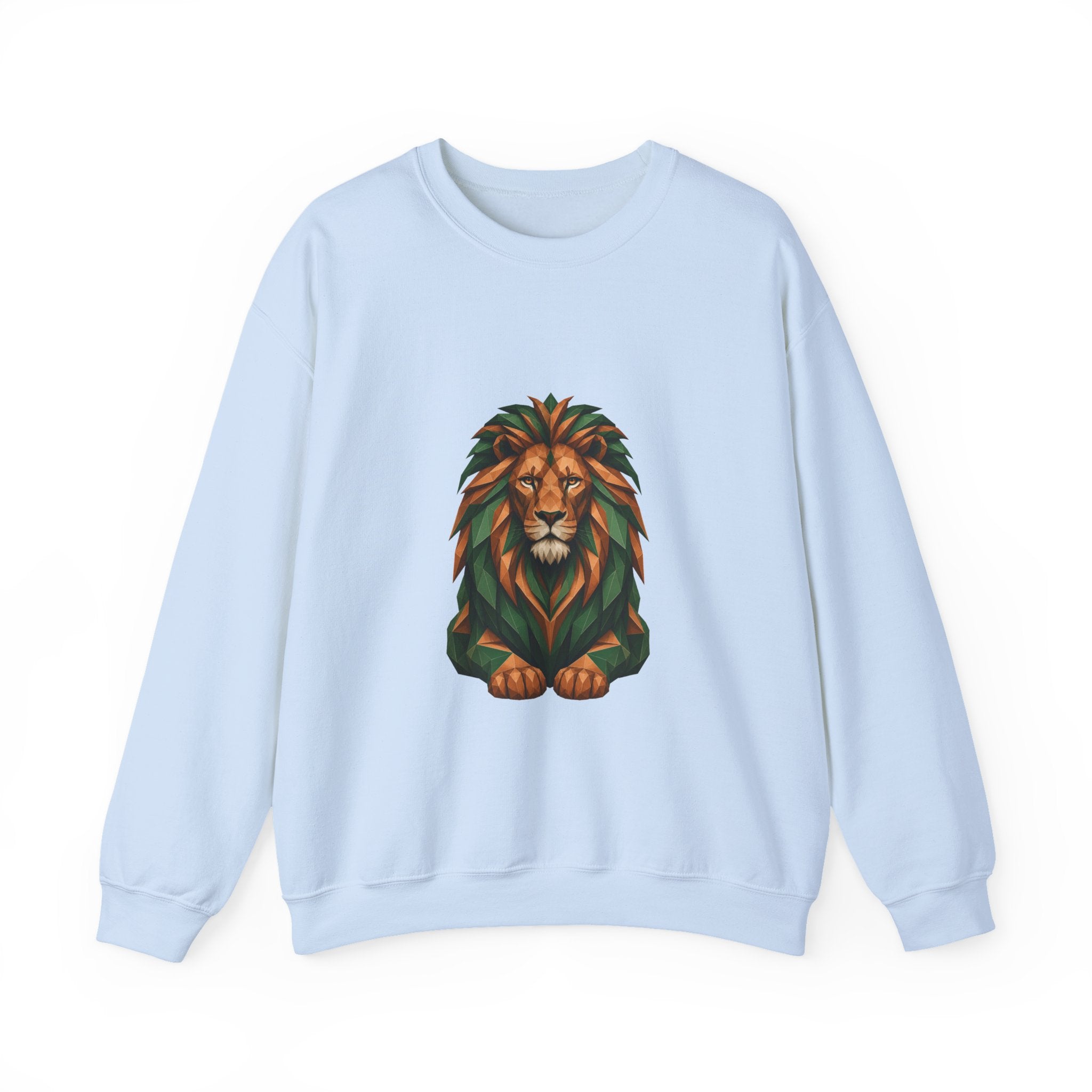 Matching Couple Sweatshirt - Lion & Lamb Matching Couple Comfort Colors Crew Geometric Art His Hers Love Gift - Design A