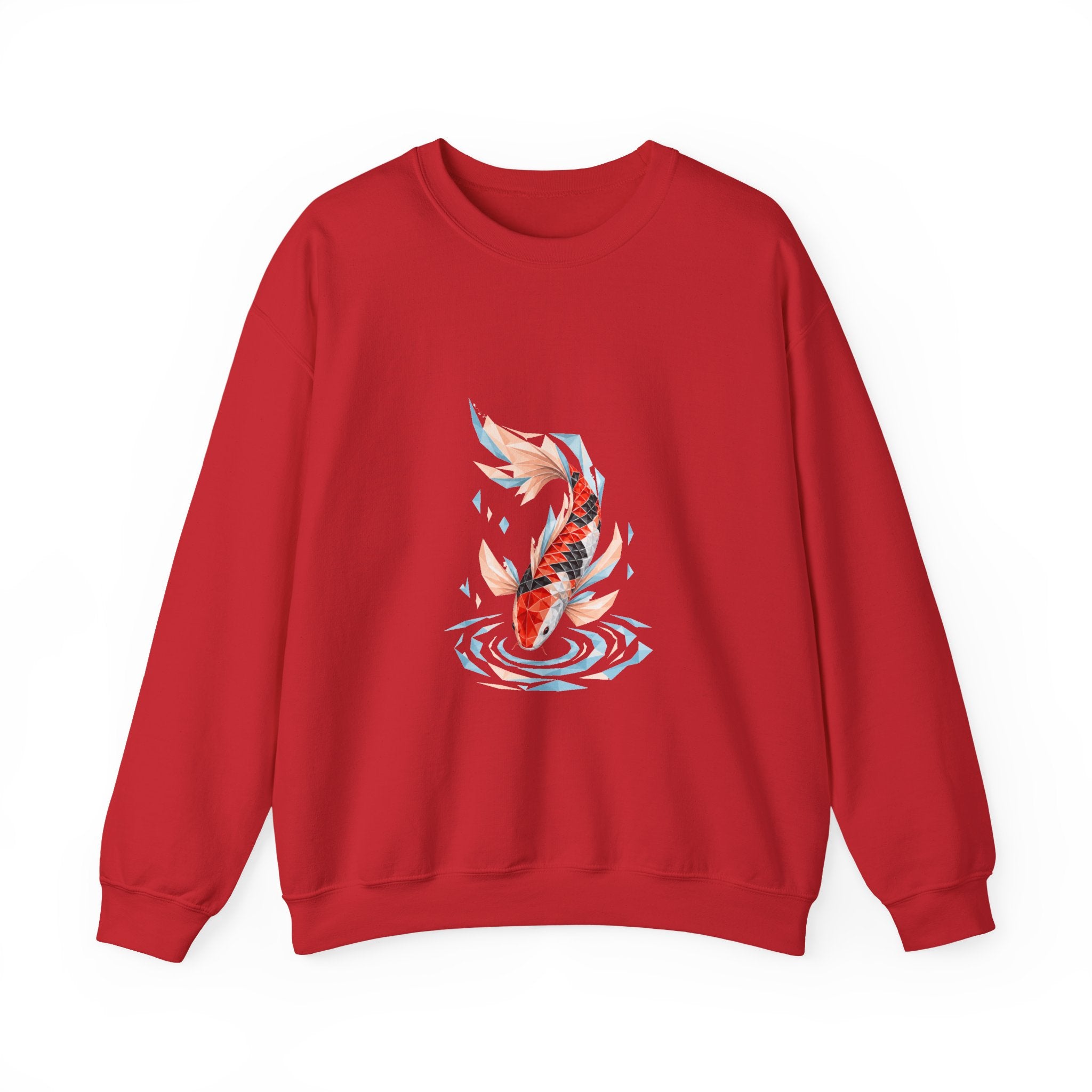 Matching Couple Sweatshirt - Koi Fish Yin Yang Matching Couple Premium Fleece Sweatshirt Geometric Art His Hers Love Gift - Design B