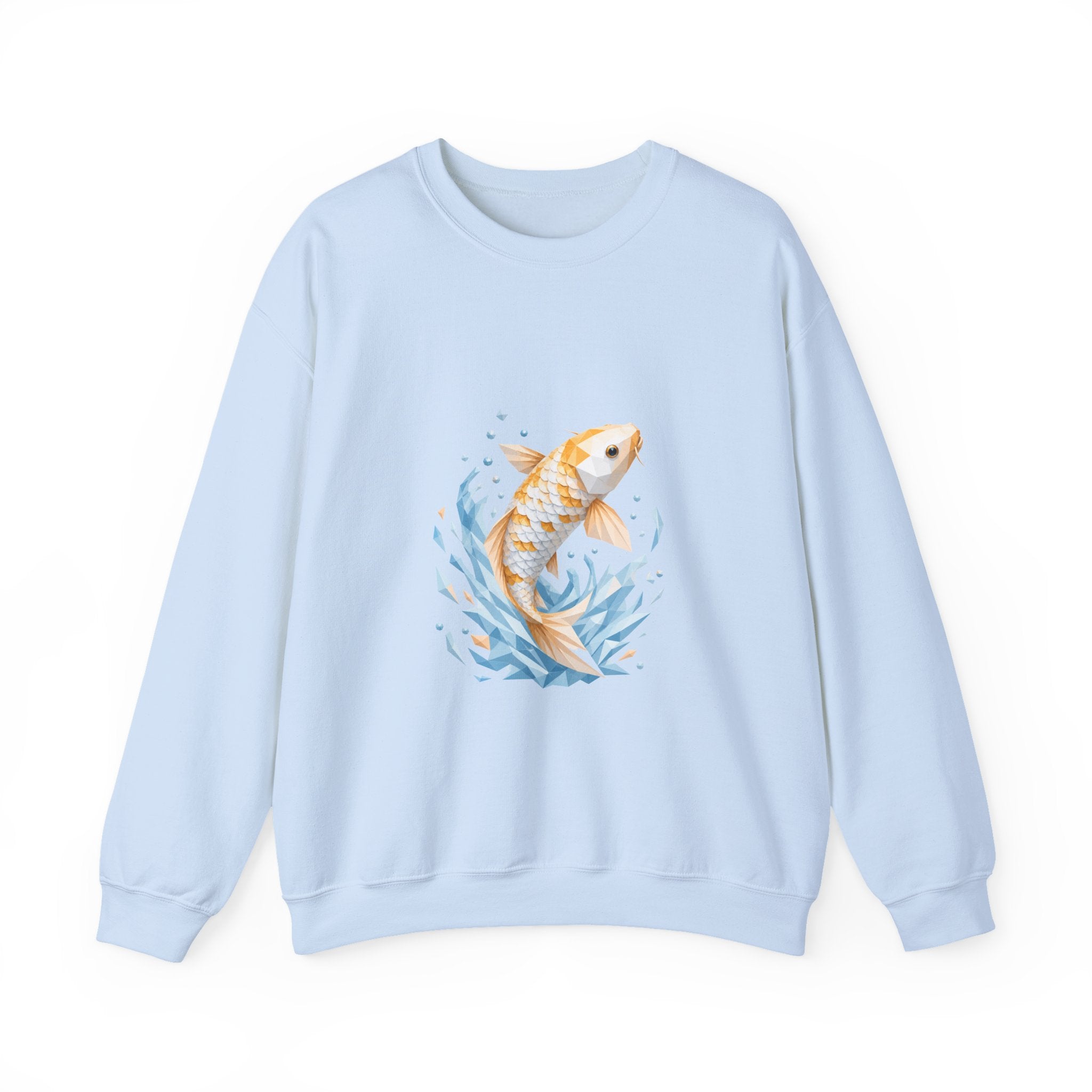 Matching Couple Sweatshirt - Koi Fish Yin Yang Matching Couple Premium Fleece Sweatshirt Geometric Art His Hers Love Gift - Design A