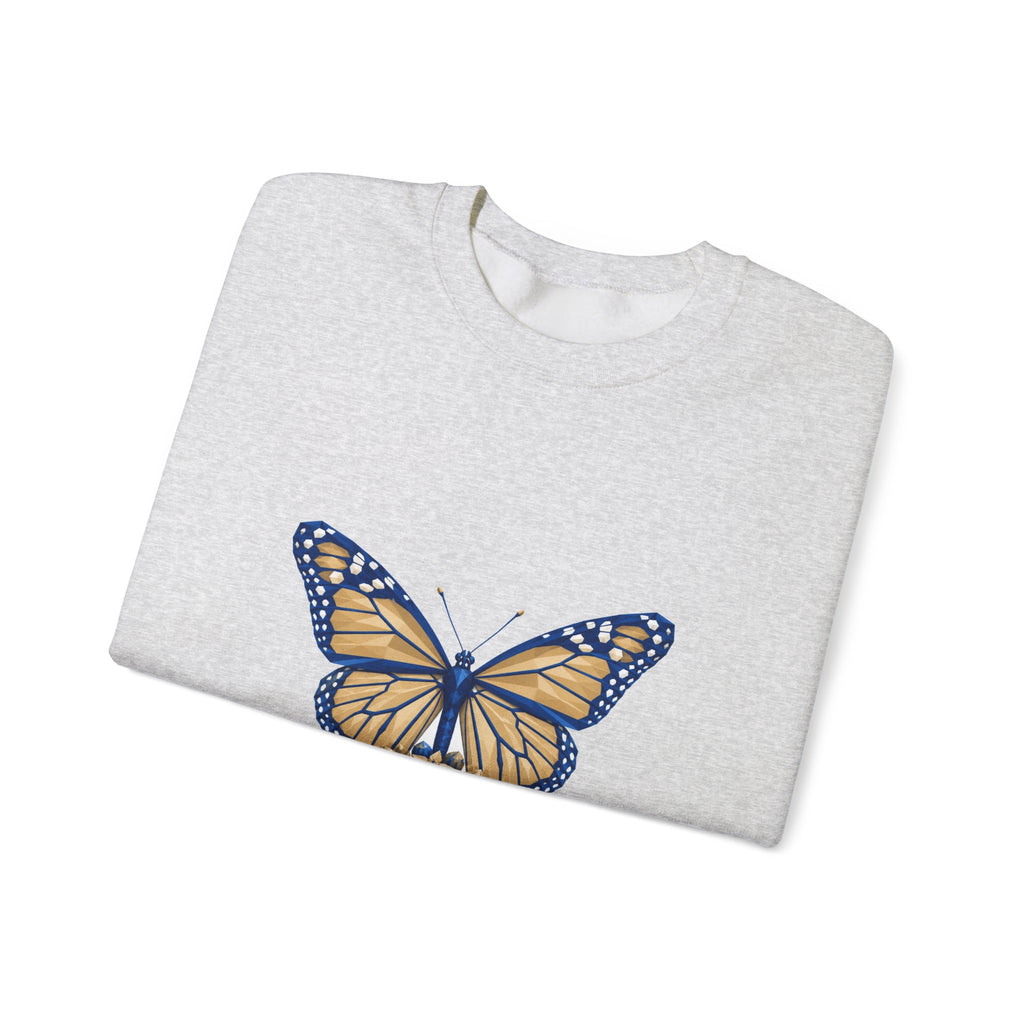 Matching Couple Sweatshirt - Butterfly & Moth Matching Couple Crewneck Sweatshirt Geometric Art His Hers Couple Gift - Design A