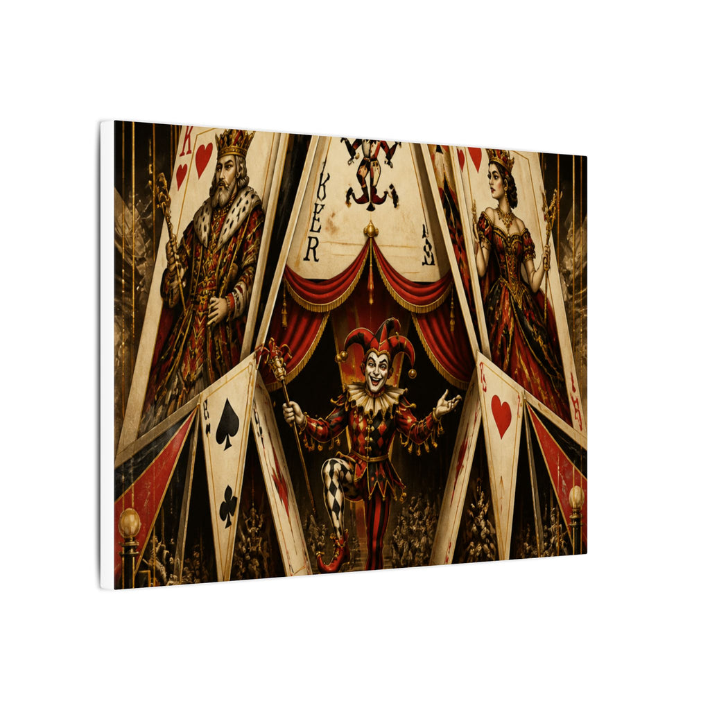 Playing Cards Tent Wall Art Canvas 24×36 Art Deco Bar Area Decor Maximalist Print