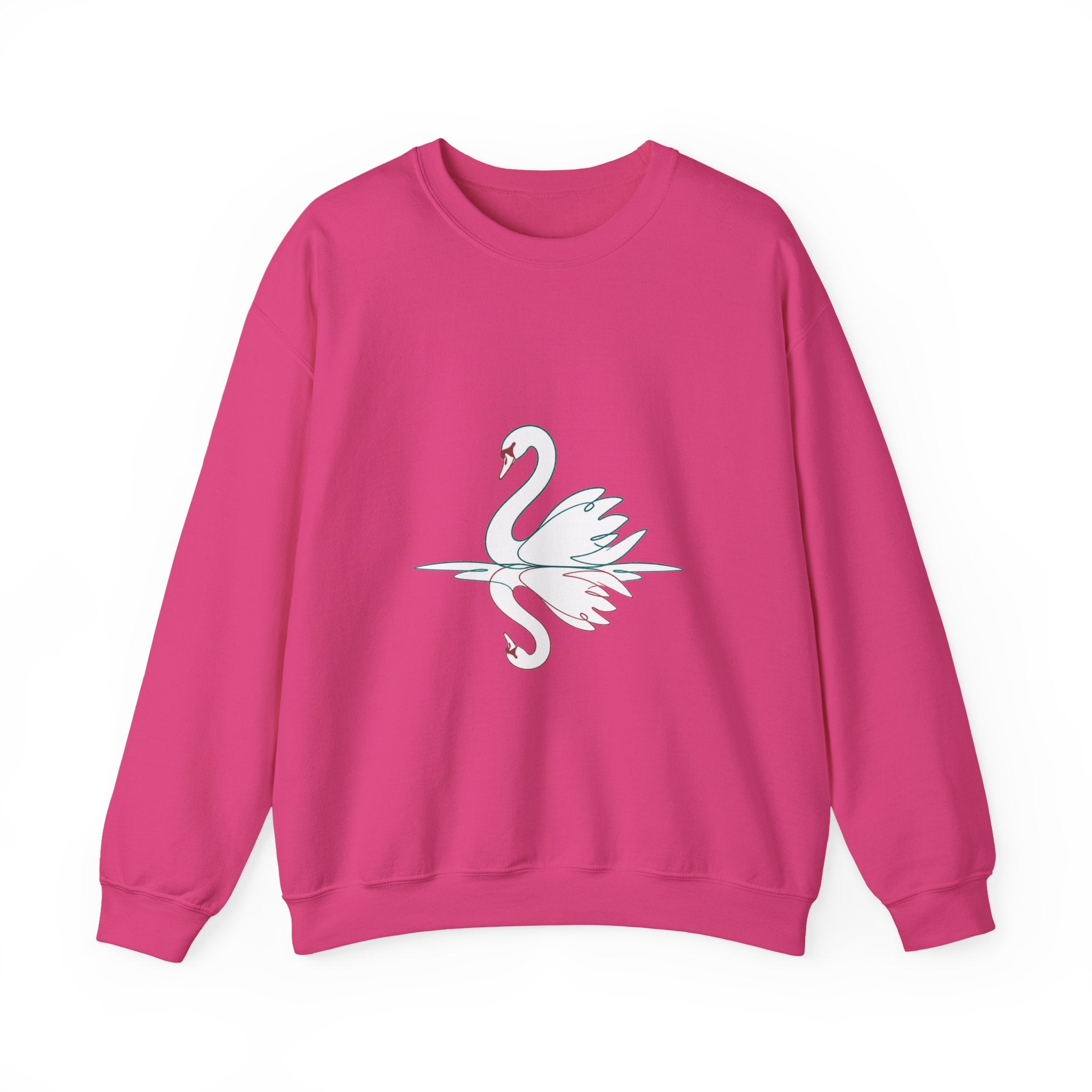 Matching Couple Sweatshirt - Raven & Swan Matching Couple Premium Fleece Sweatshirt Minimalist Art His Hers Christmas Gift - Design B