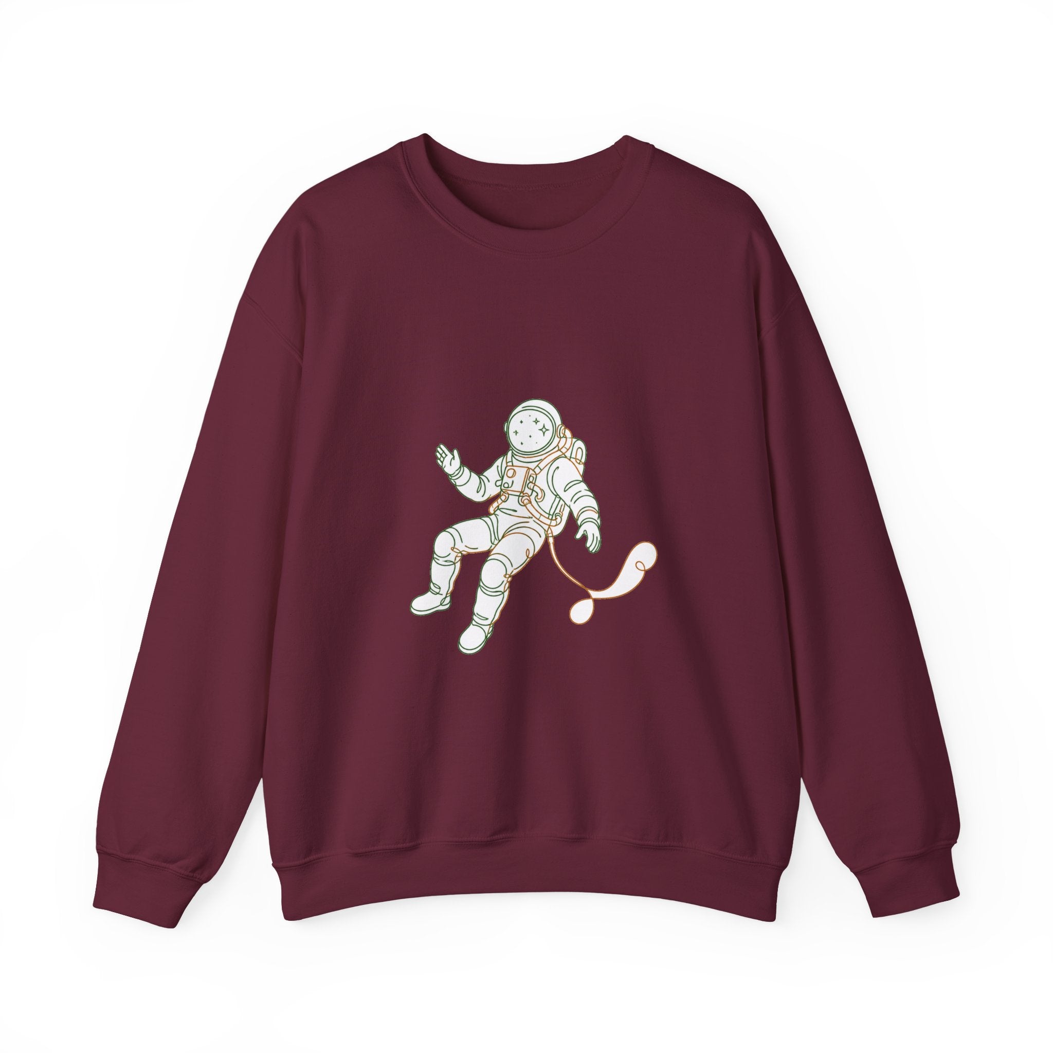 Matching Couple Sweatshirt - Astronaut & Planet Matching Couple Comfort Colors Crew Minimalist Art His Hers Christmas Gift - Design A